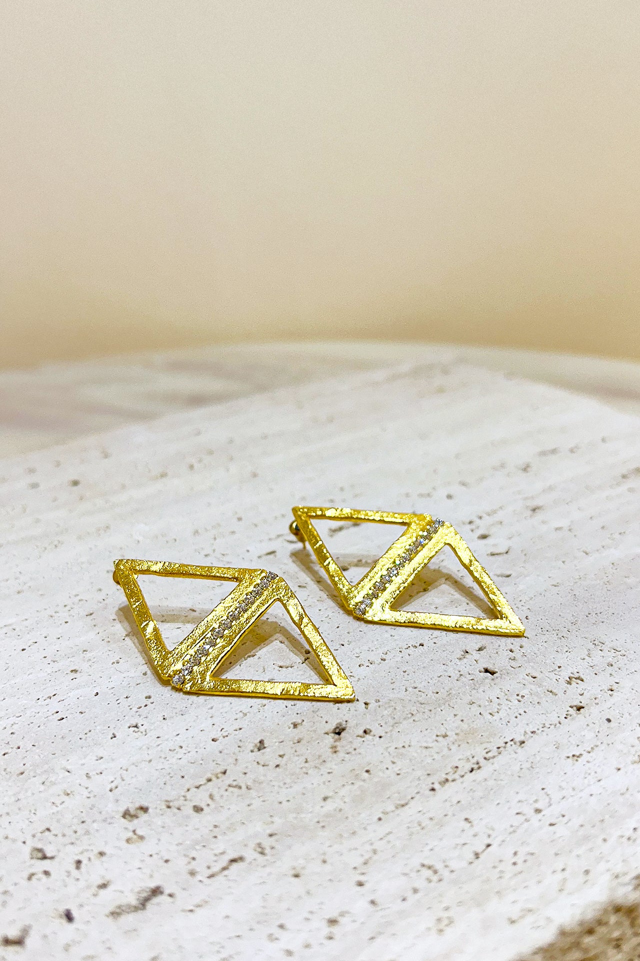Gold Geo Earrings by M Collection