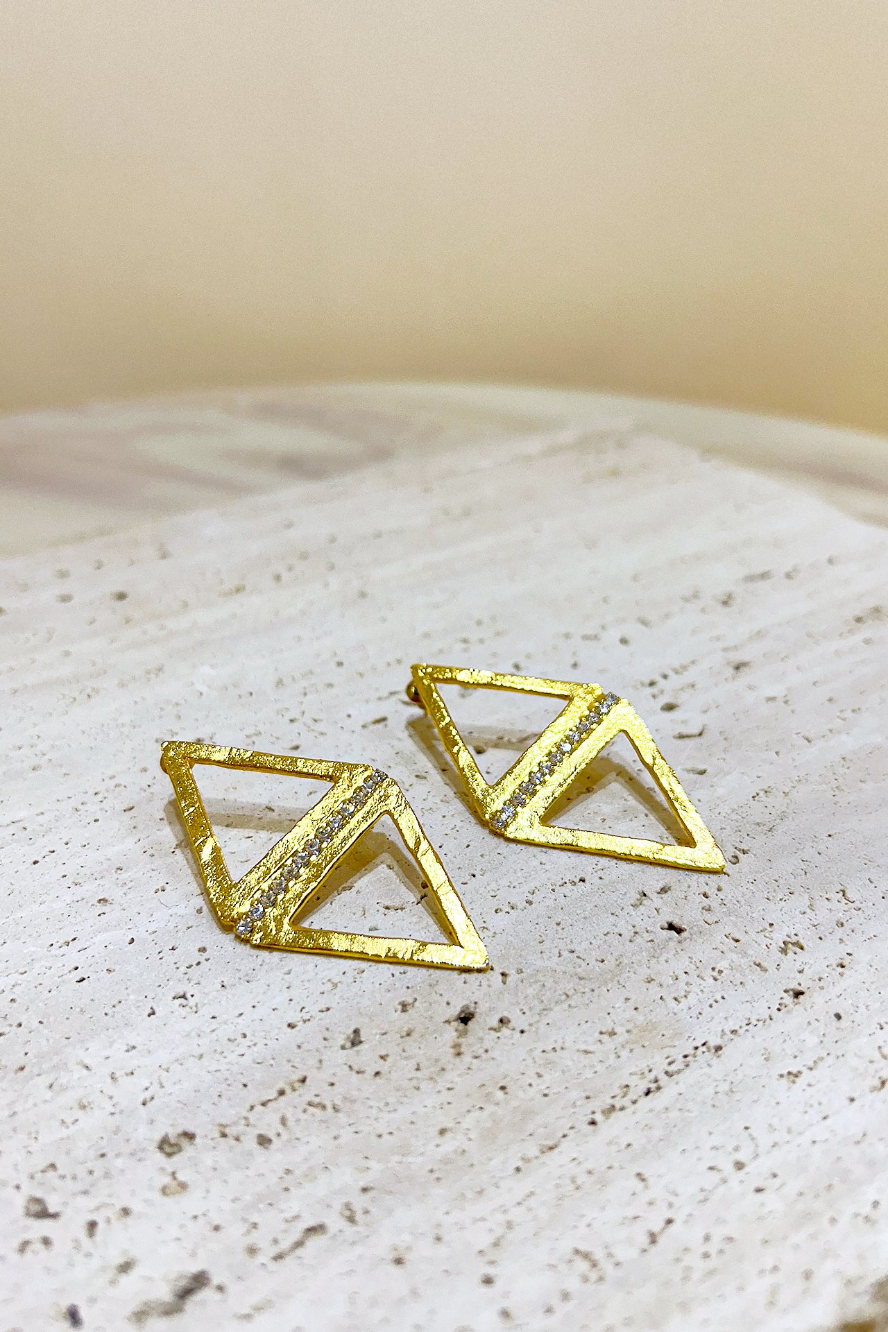 Gold Geo Earrings by M Collection