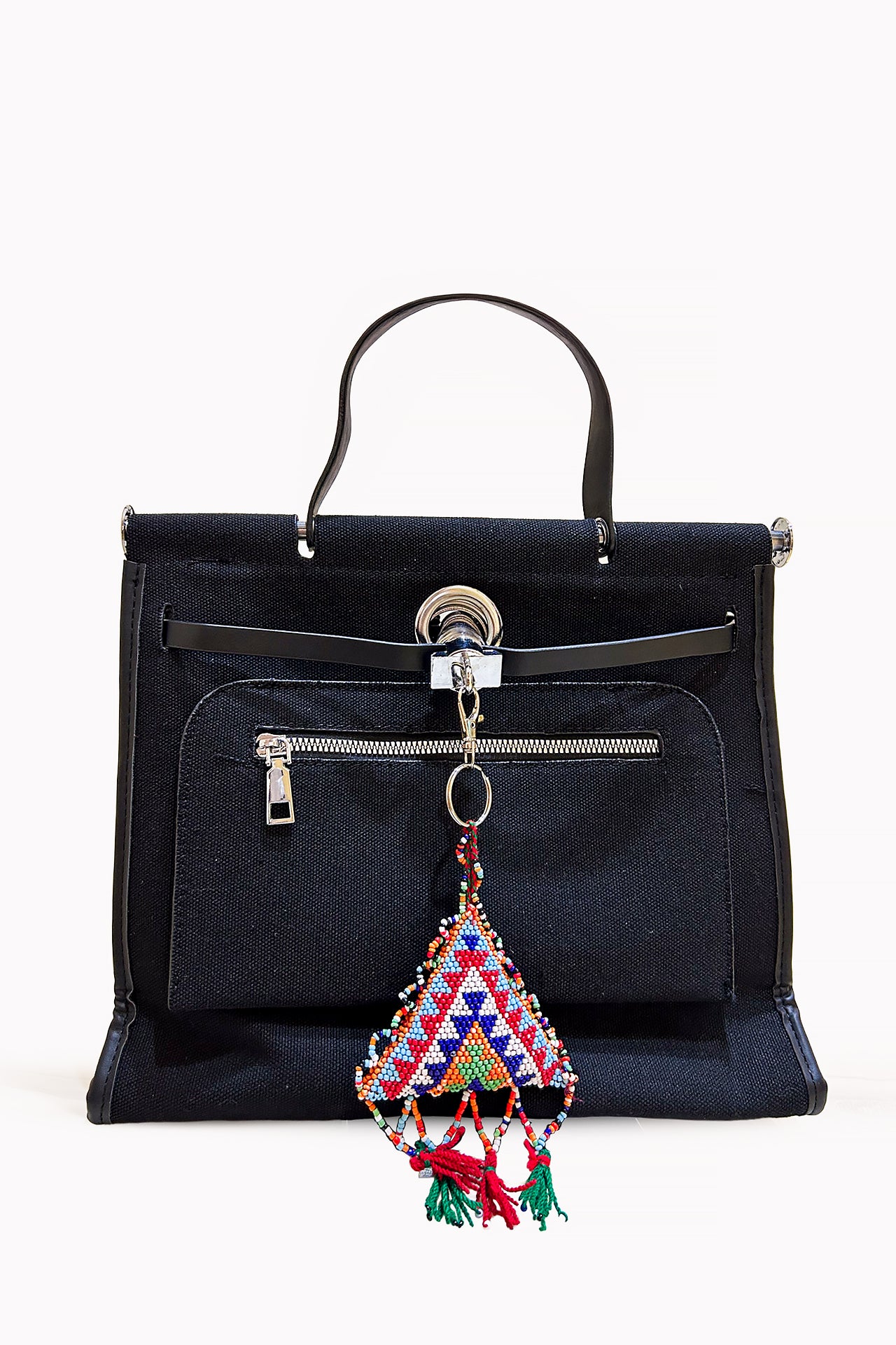 Black Charm Handbag by Leather Boutique