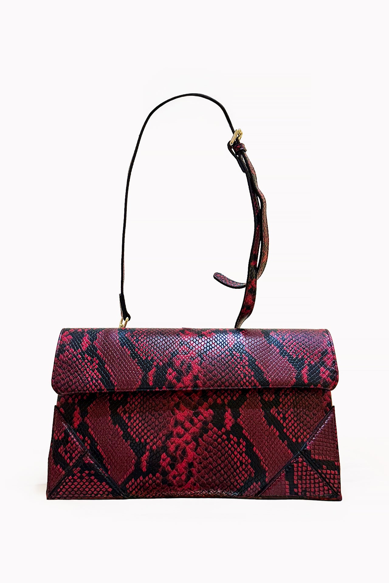 Red Snake Pouch by Leather Boutique