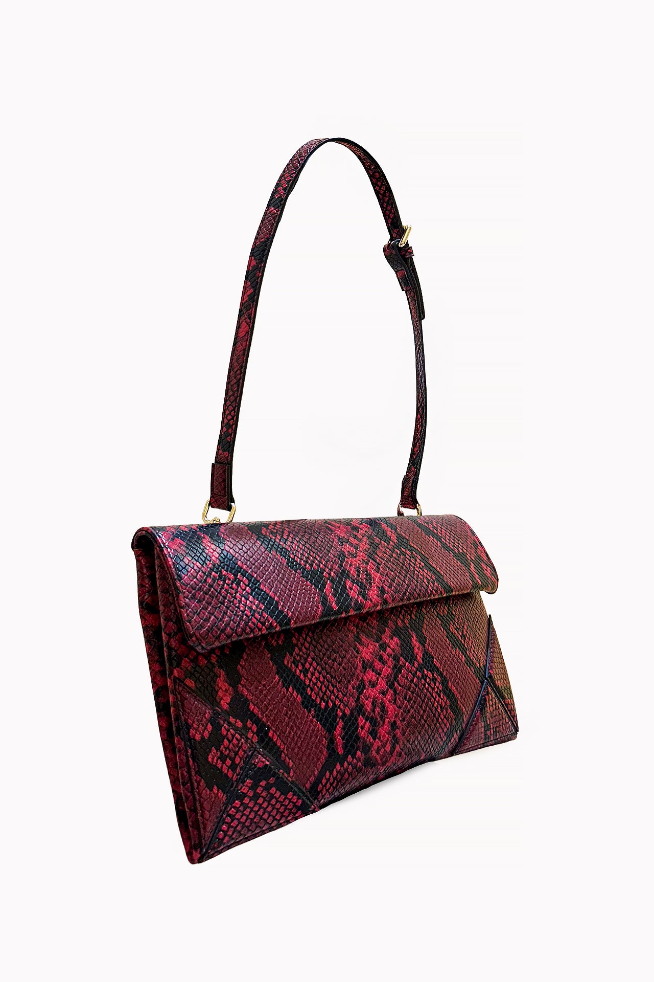 Red Snake Pouch by Leather Boutique