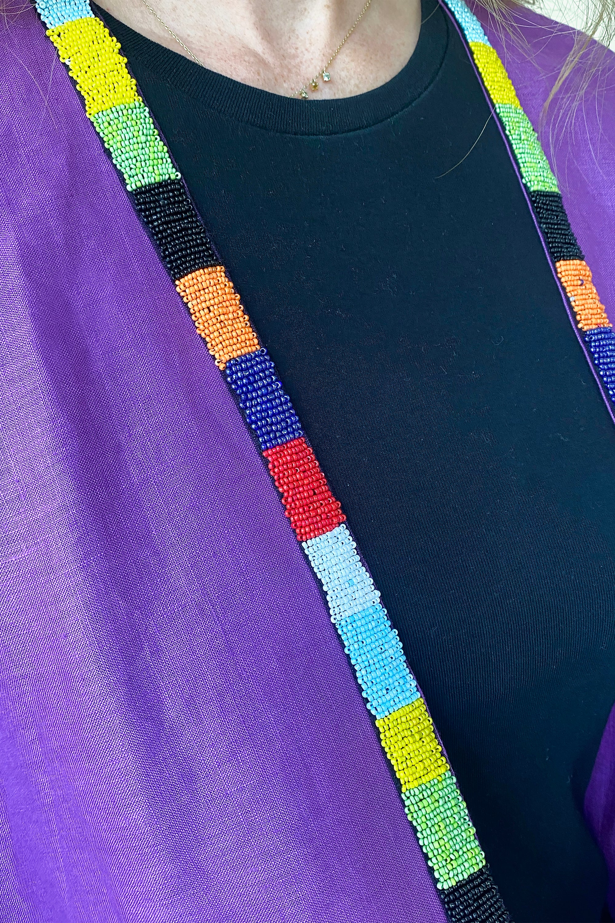 Purple Linen Abaya by Canava