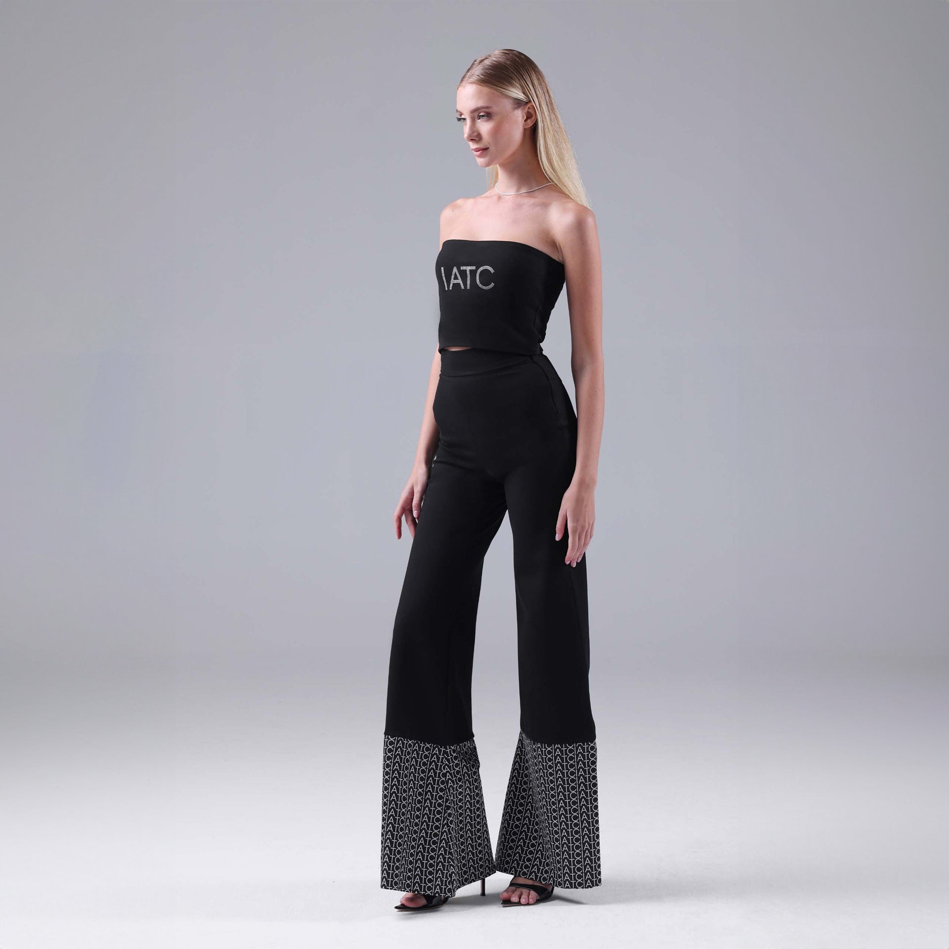 Black Signature Hem Trousers By I am the Company