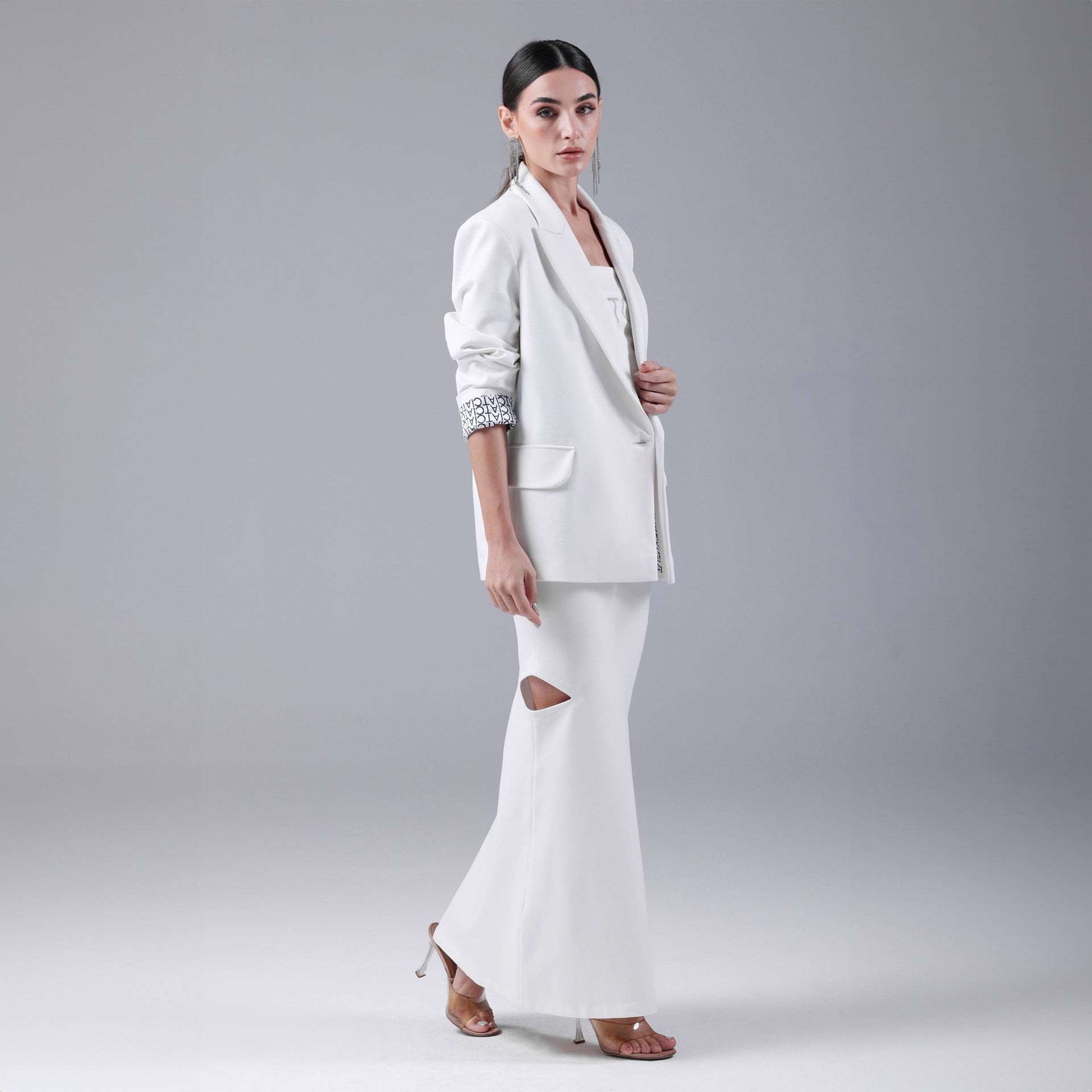 White IATC Oversized Blazer By I am the Company