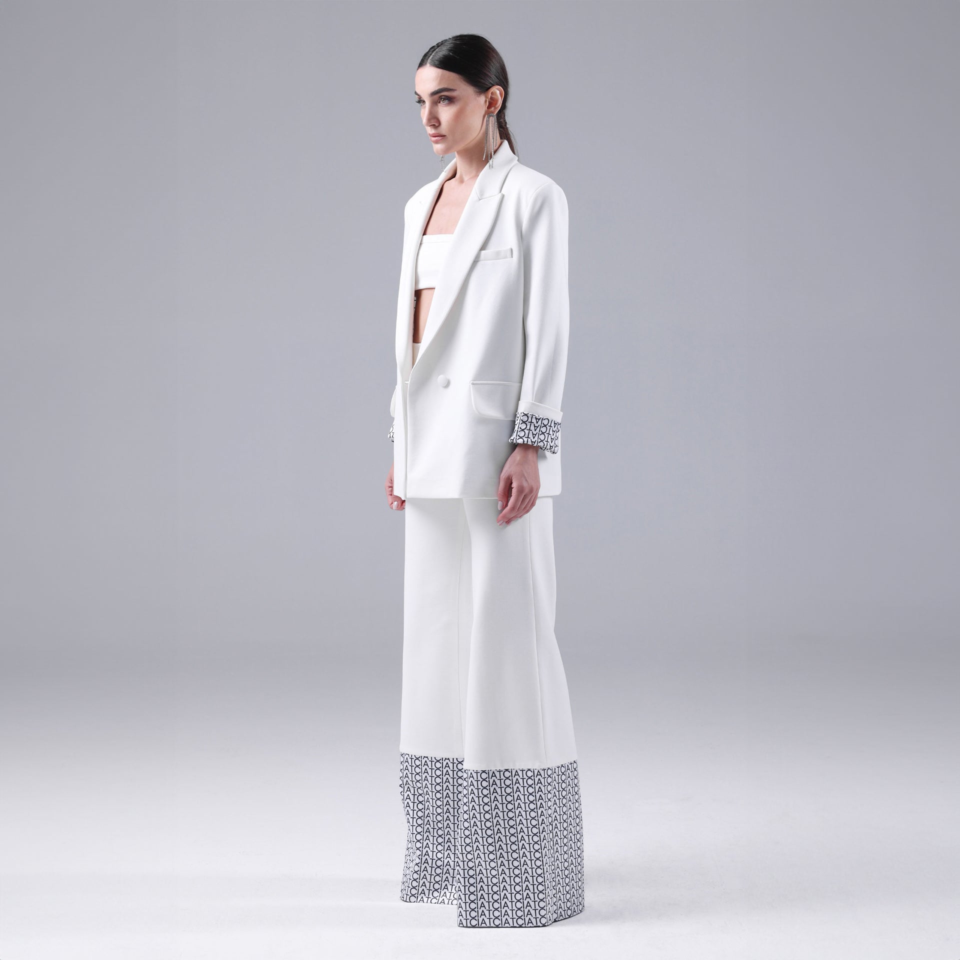 White IATC Oversized Blazer By I am the Company