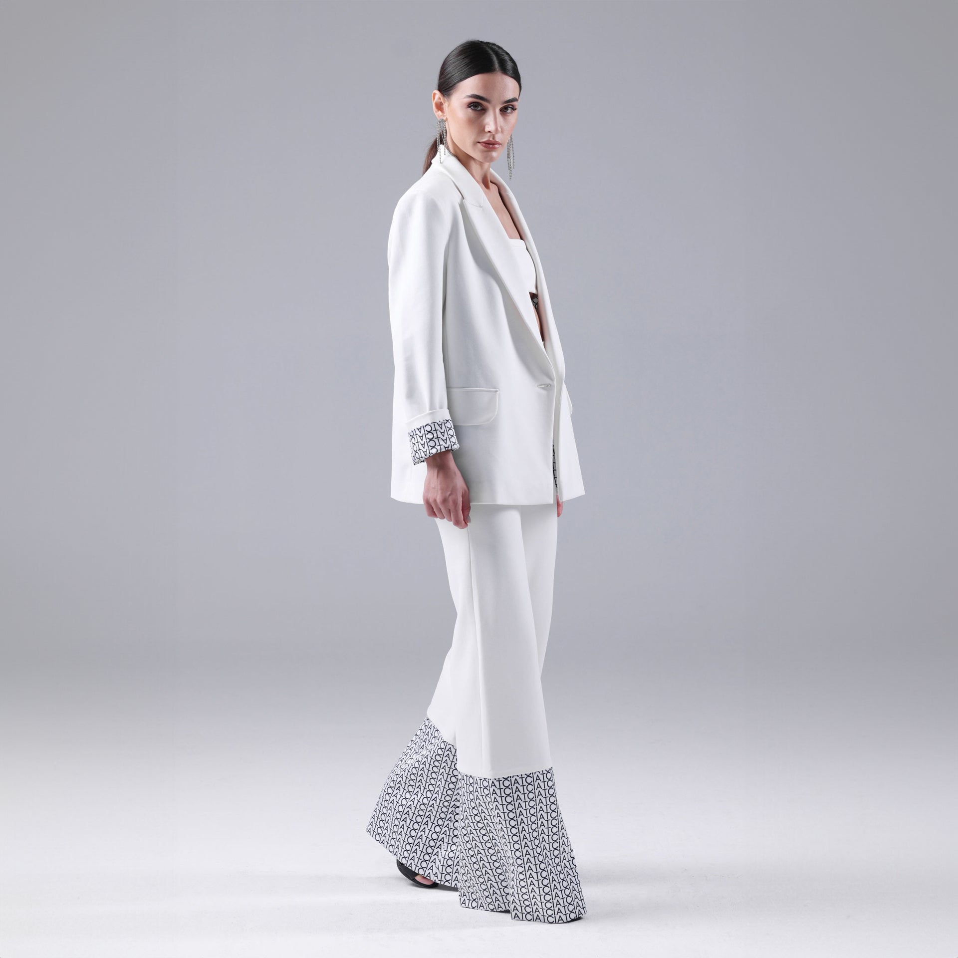 White IATC Oversized Blazer By I am the Company