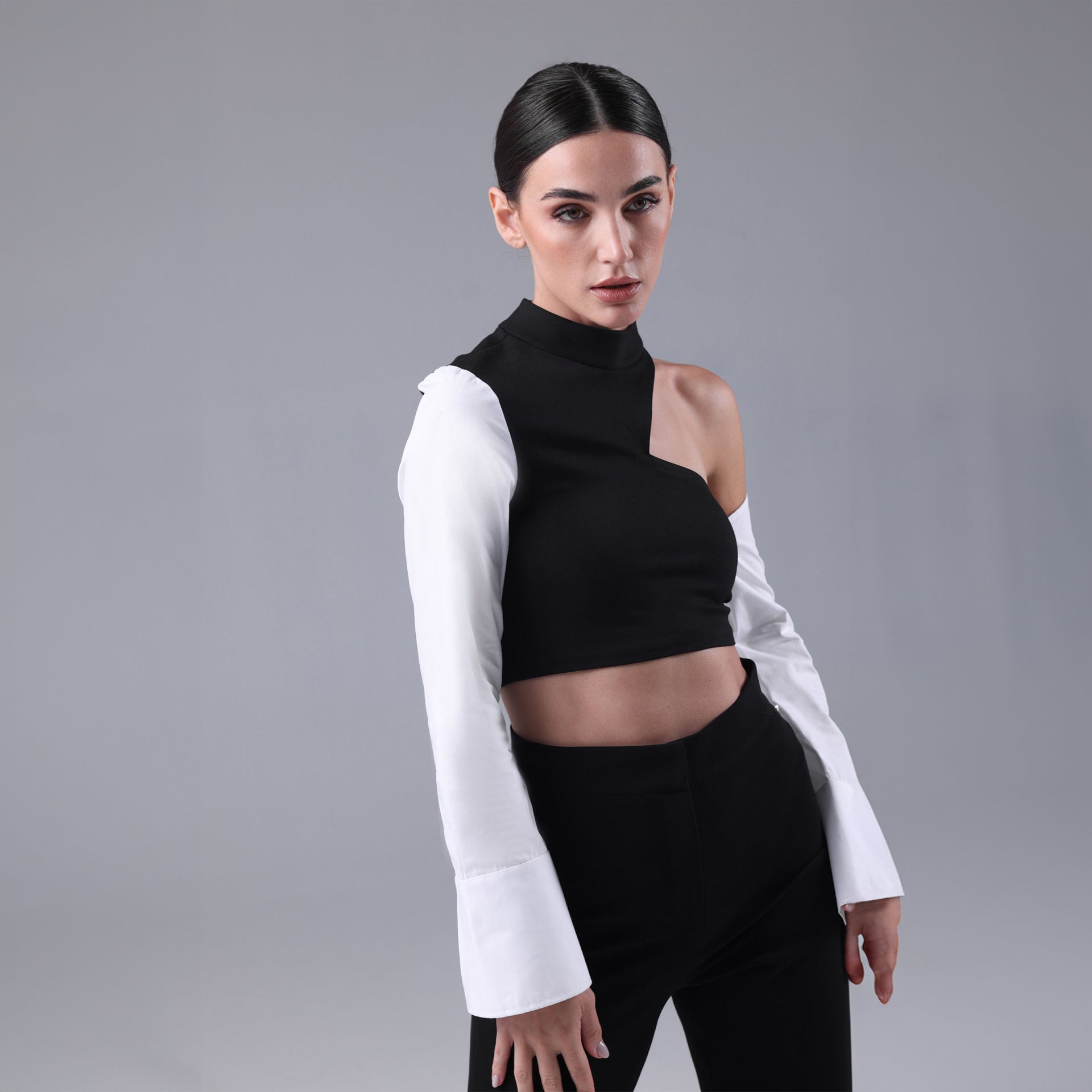 Black Stellar Crop Top By I am the Company