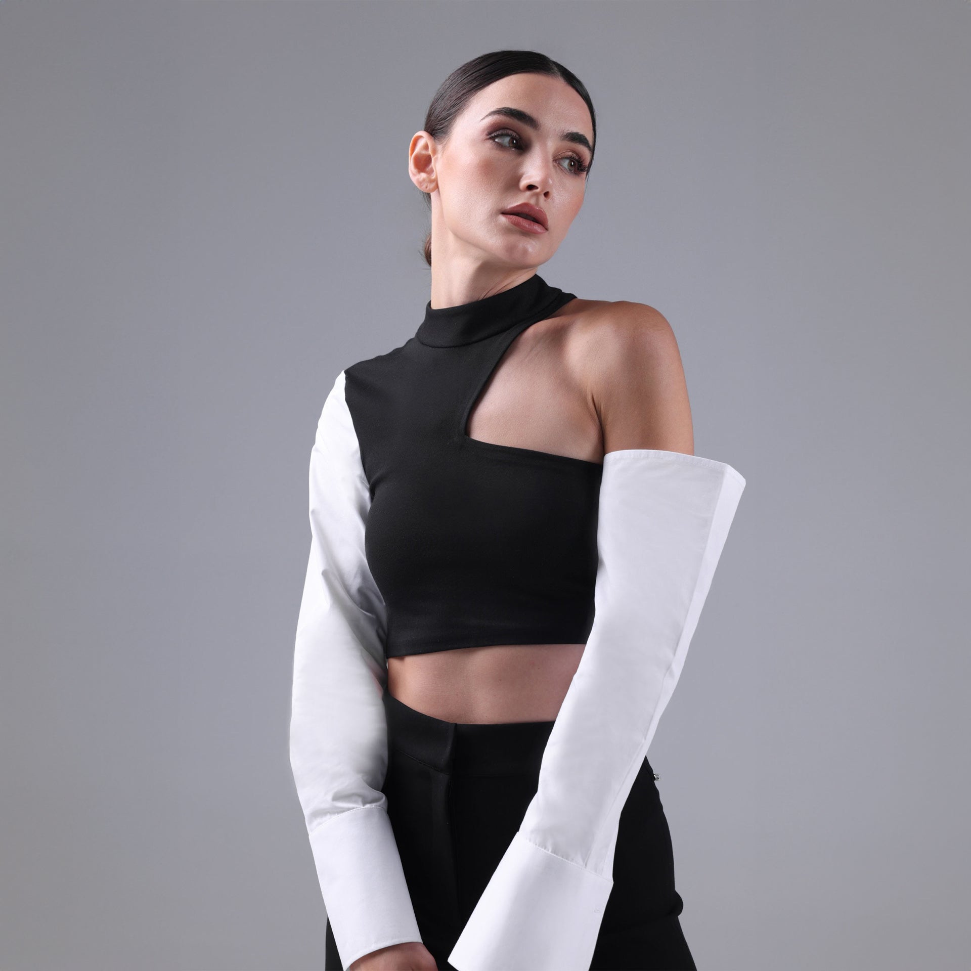 Black Stellar Crop Top By I am the Company