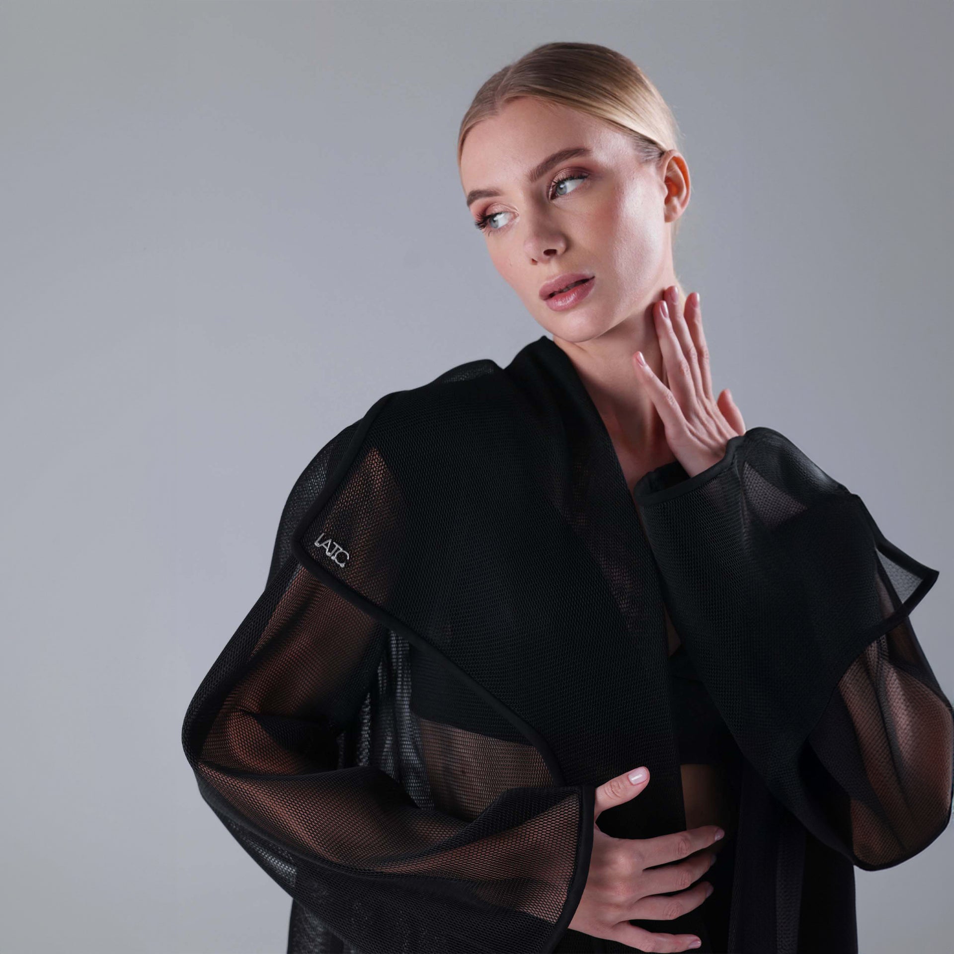 Black Mesh Trench Coat By I am the Company