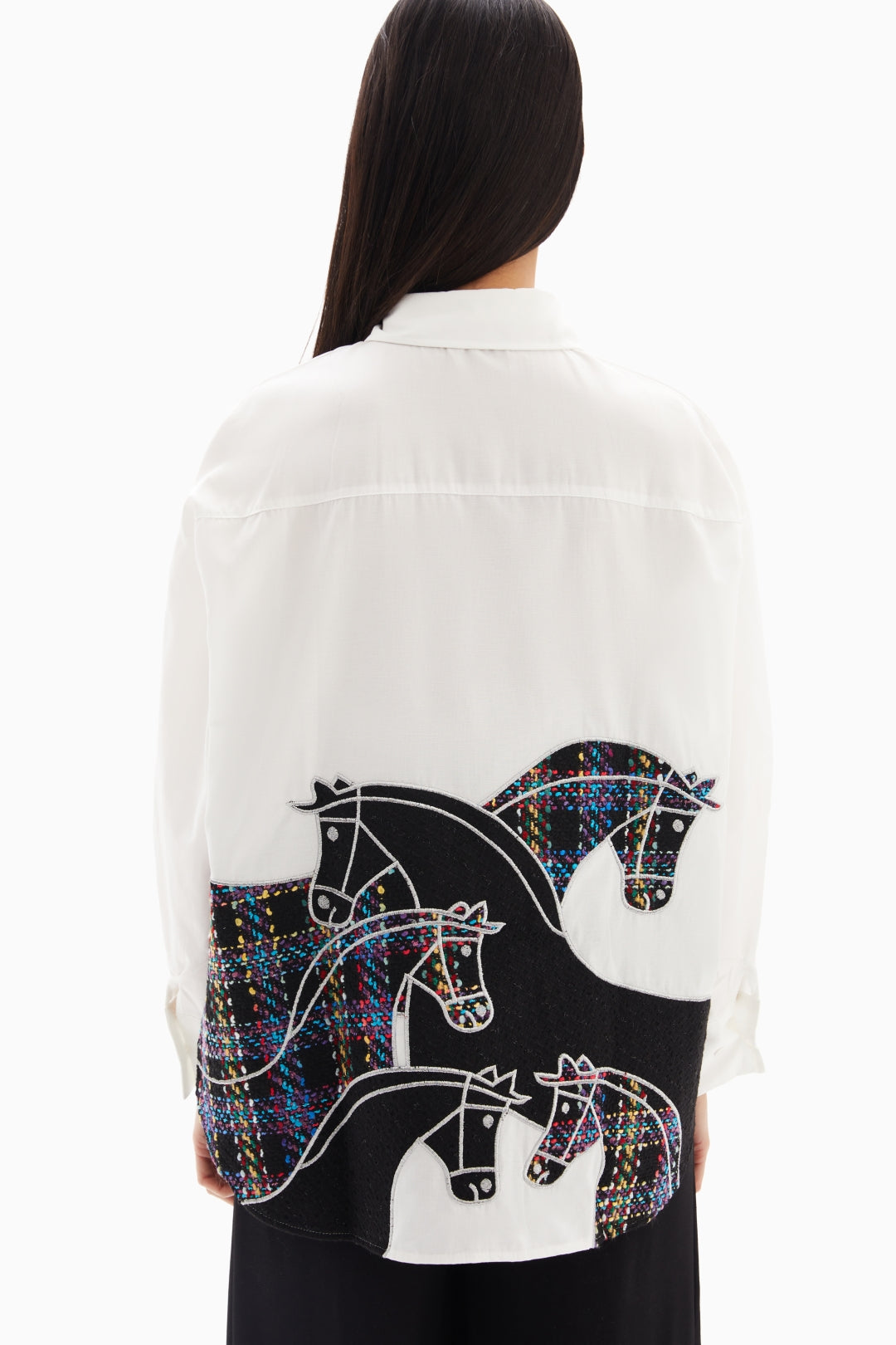 White Horses Pattern Blouse By WECRE8