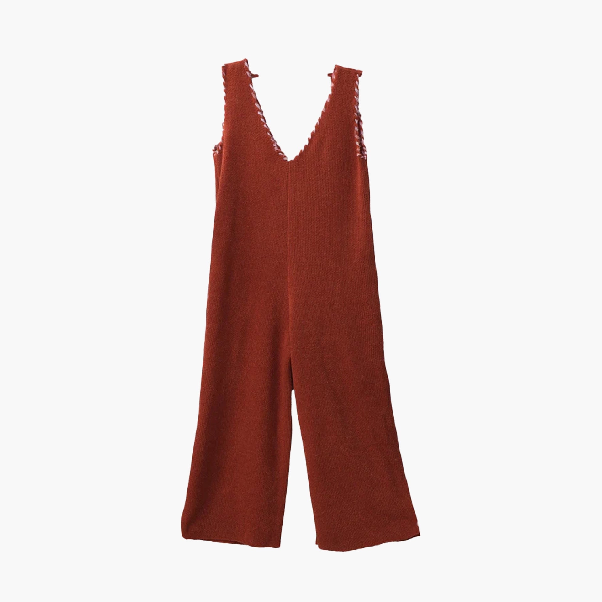 Just Let Her Wander Jumpsuit in Red Brick by FUFA