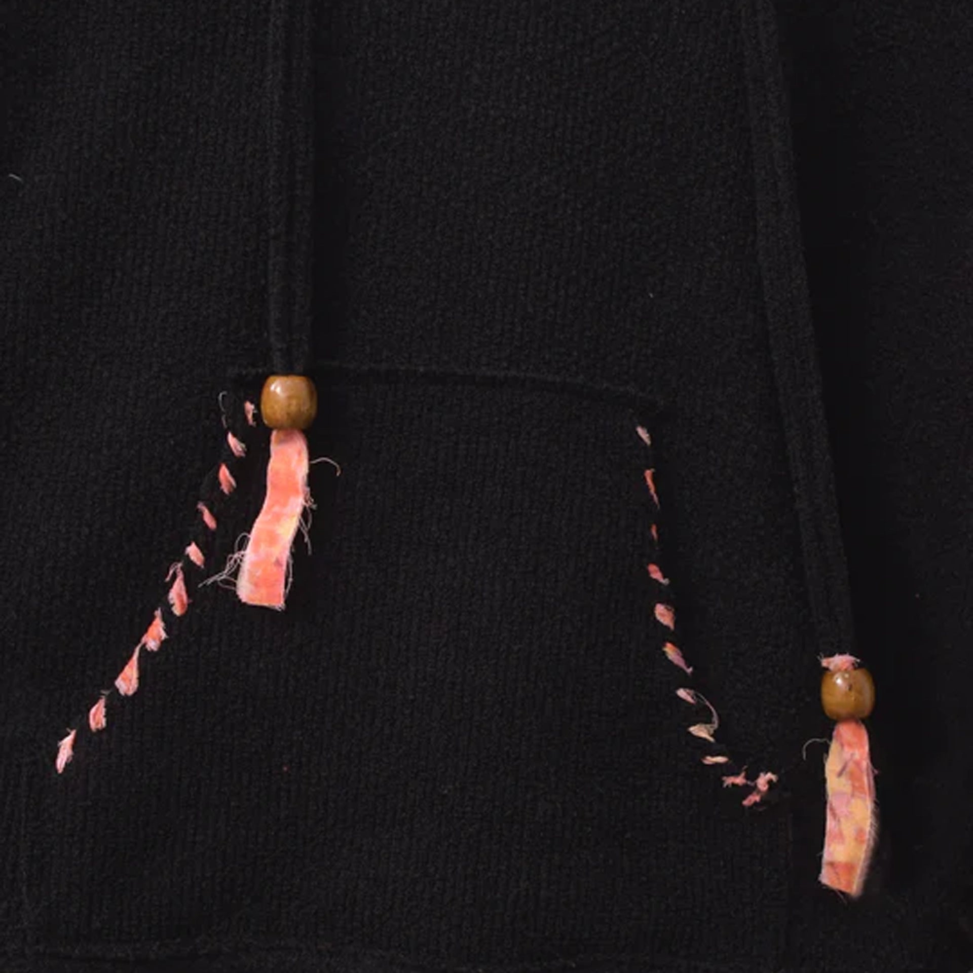 Little Stitched Up Coziness Hoodie in Black by FUFA