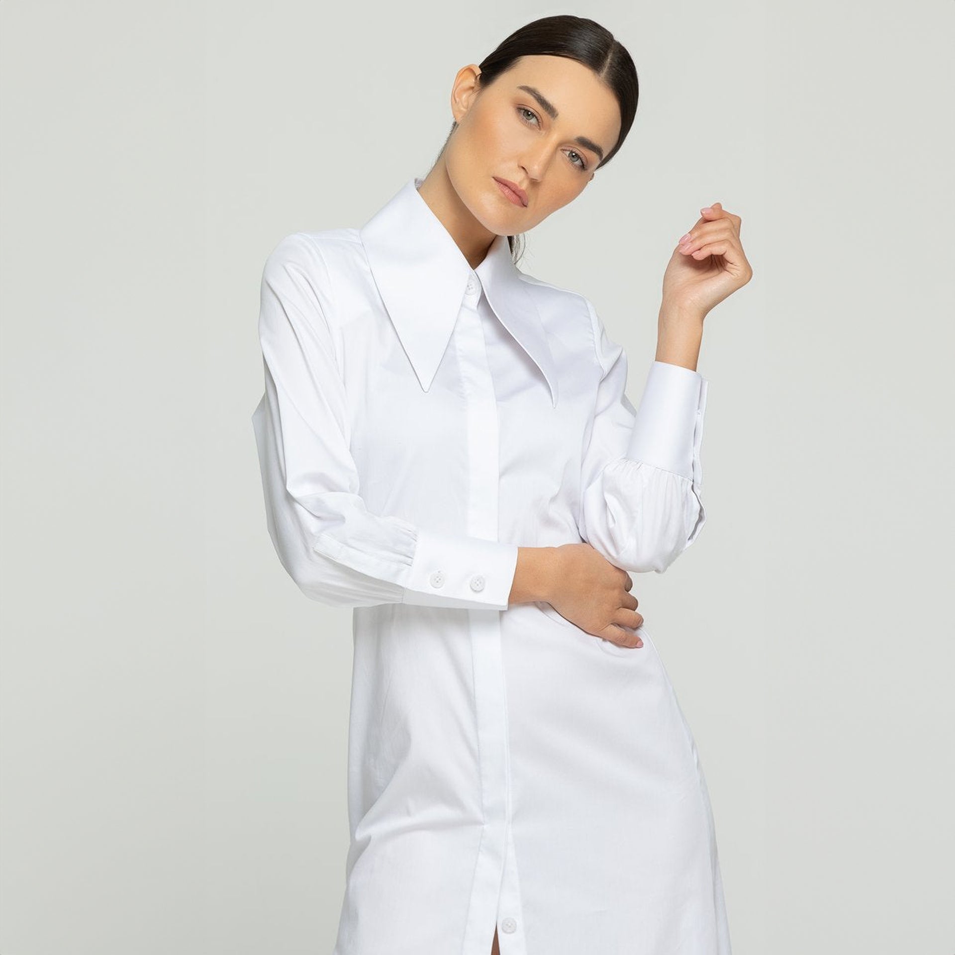 Iconic Collar Shirt Dress by Lili Blanc