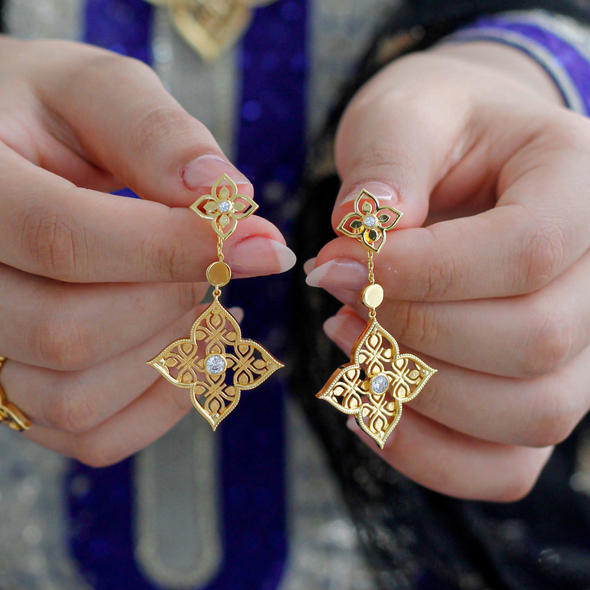 Zaina Gold Earrings From Le-Soleil