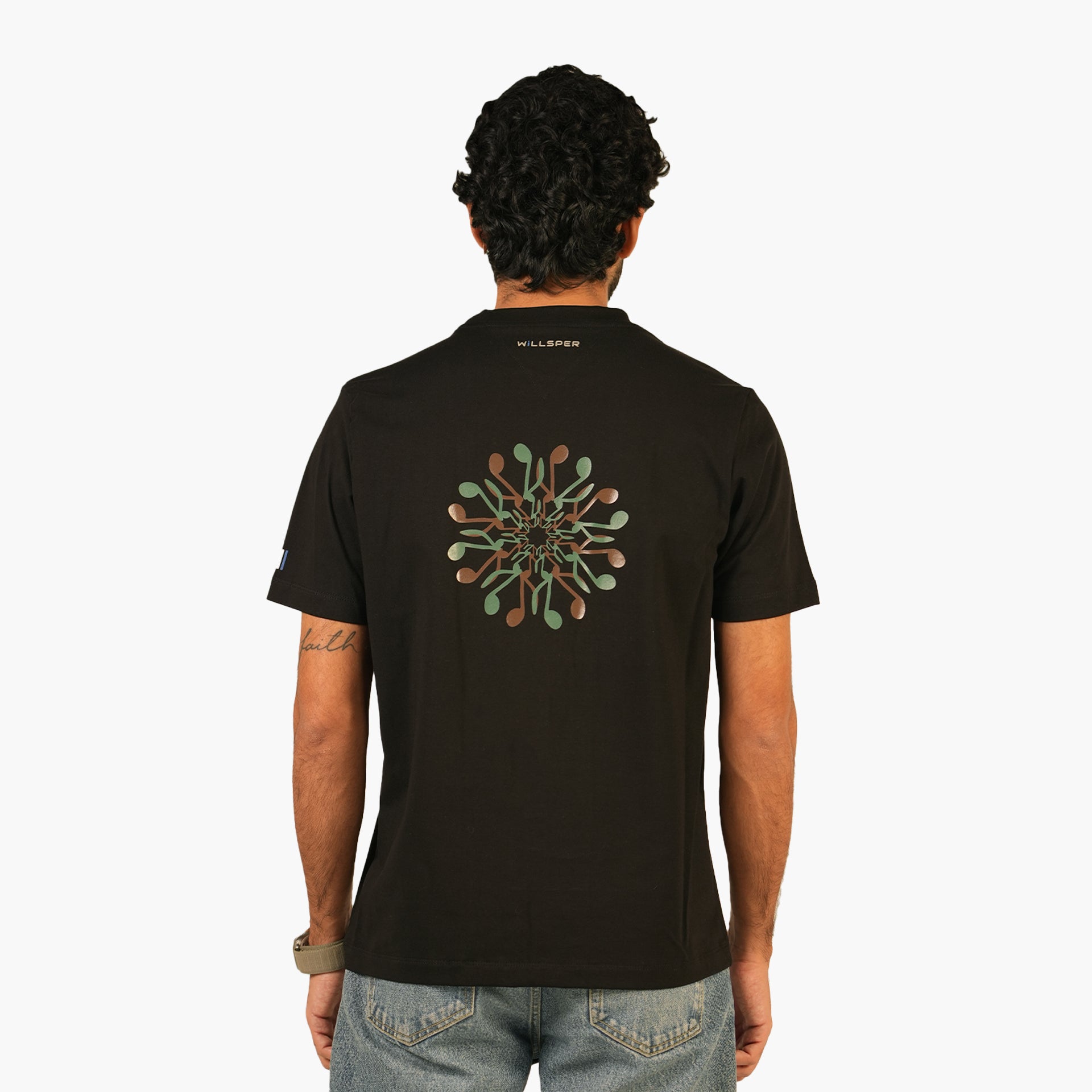 Men Black Oriental Olive Tree T-shirt - WiLLSPER