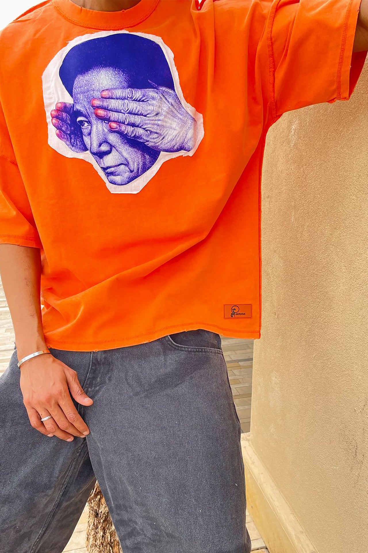 Unisex Vibrant Orange Printed T-shirt by Pavone Line