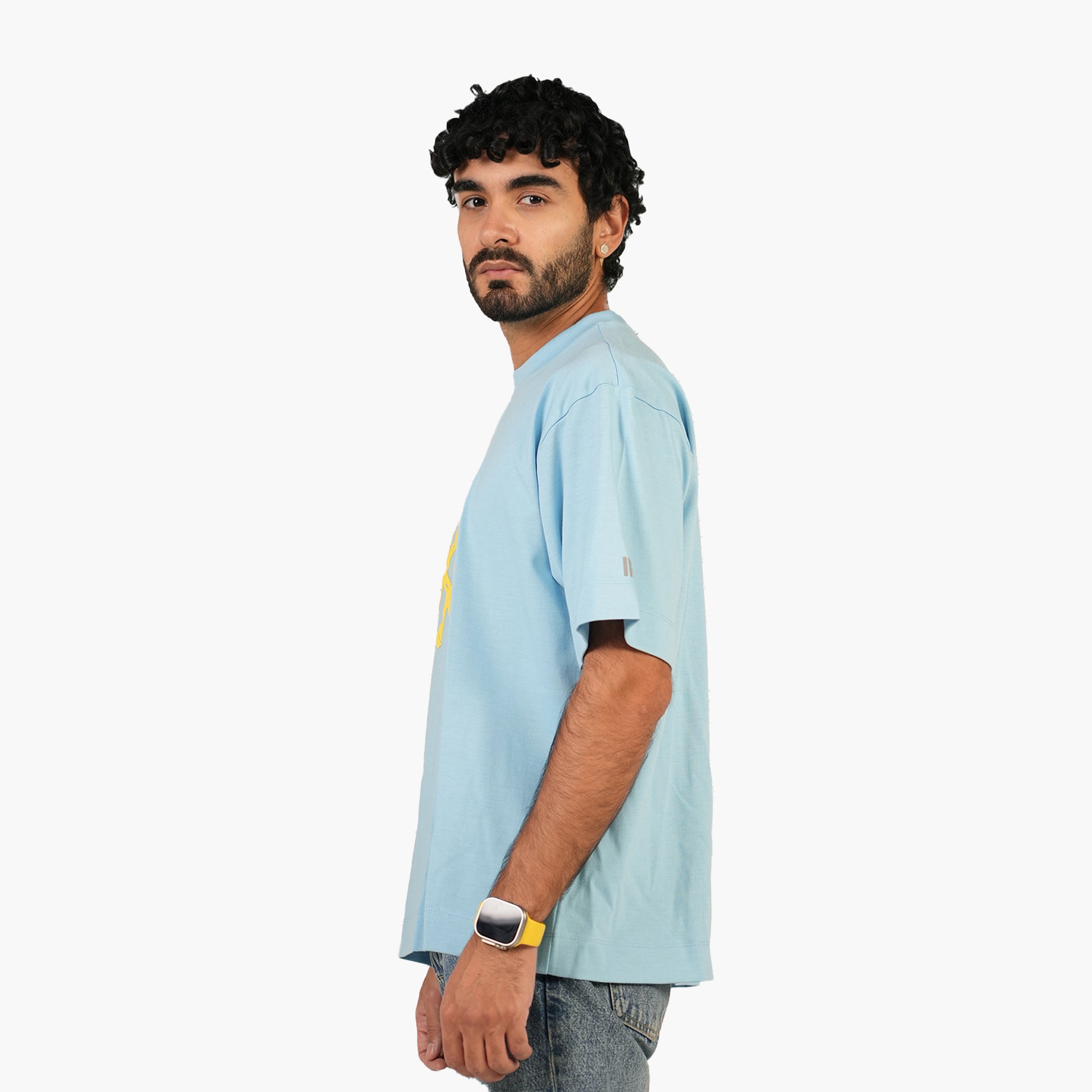 Unisex Light Blue Pop Vocal Vibes Oversized T-shirt - WiLLSPER