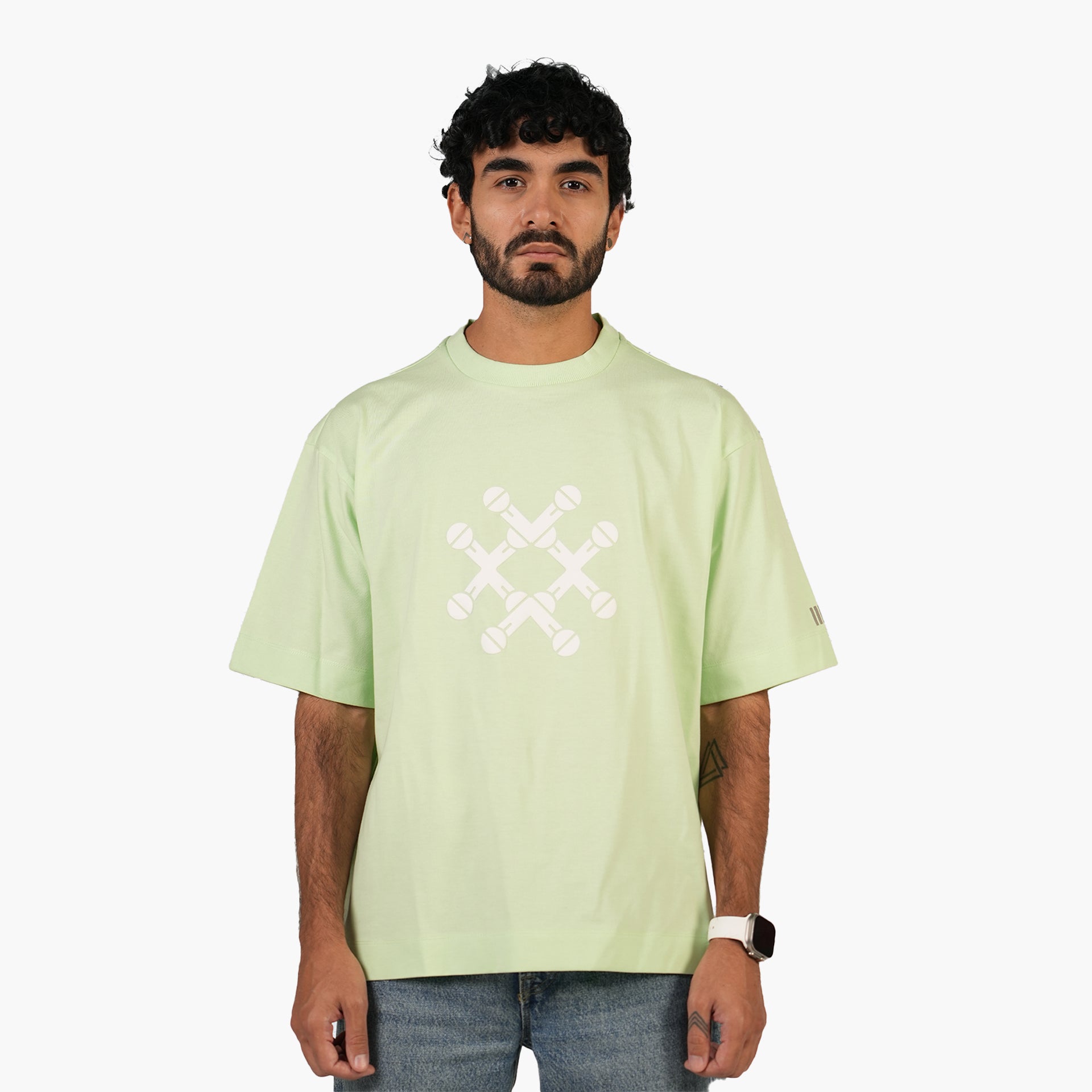 Unisex Light Green Pop Vocal Vibes Oversized T-shirt - WiLLSPER