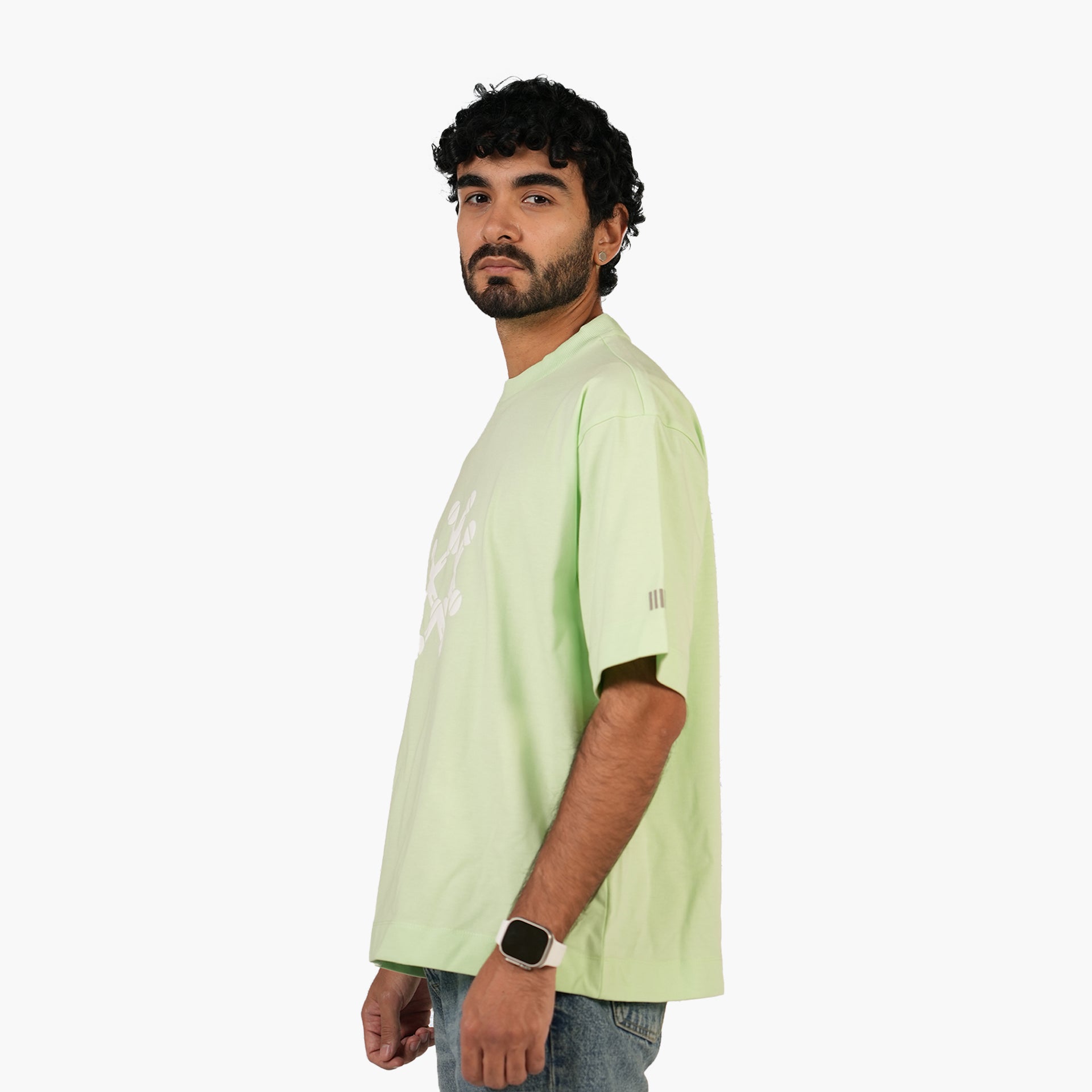 Unisex Light Green Pop Vocal Vibes Oversized T-shirt - WiLLSPER