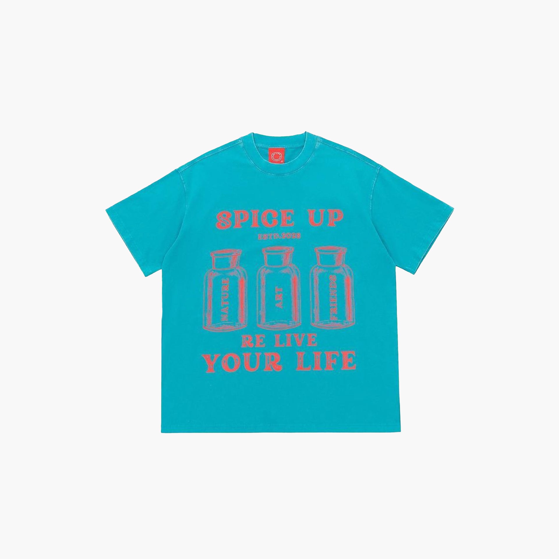 Unisex Blue "Spice Up" T-shirt by Re Live