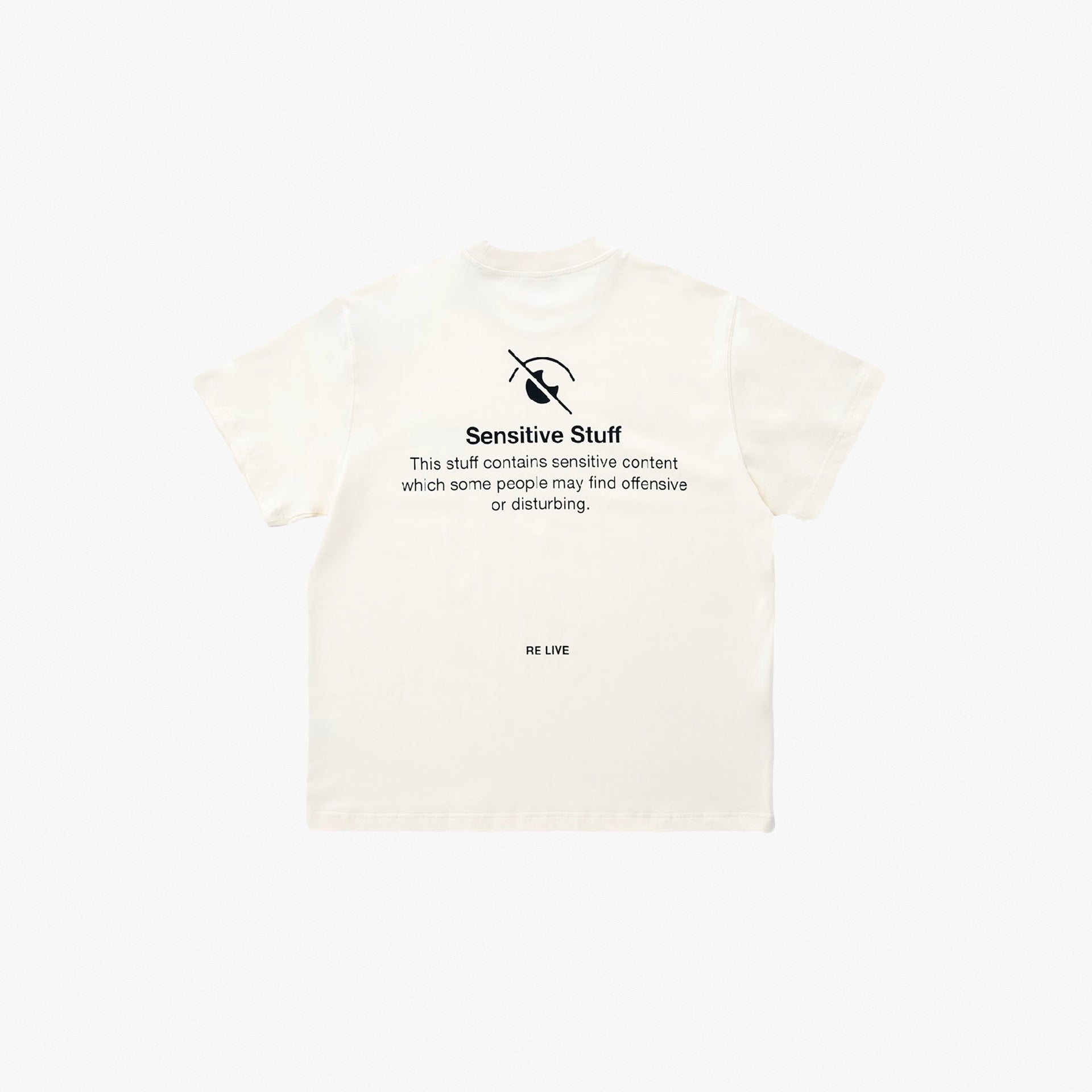 Unisex White "Sensitive Stuff" T-shirt by Re Live