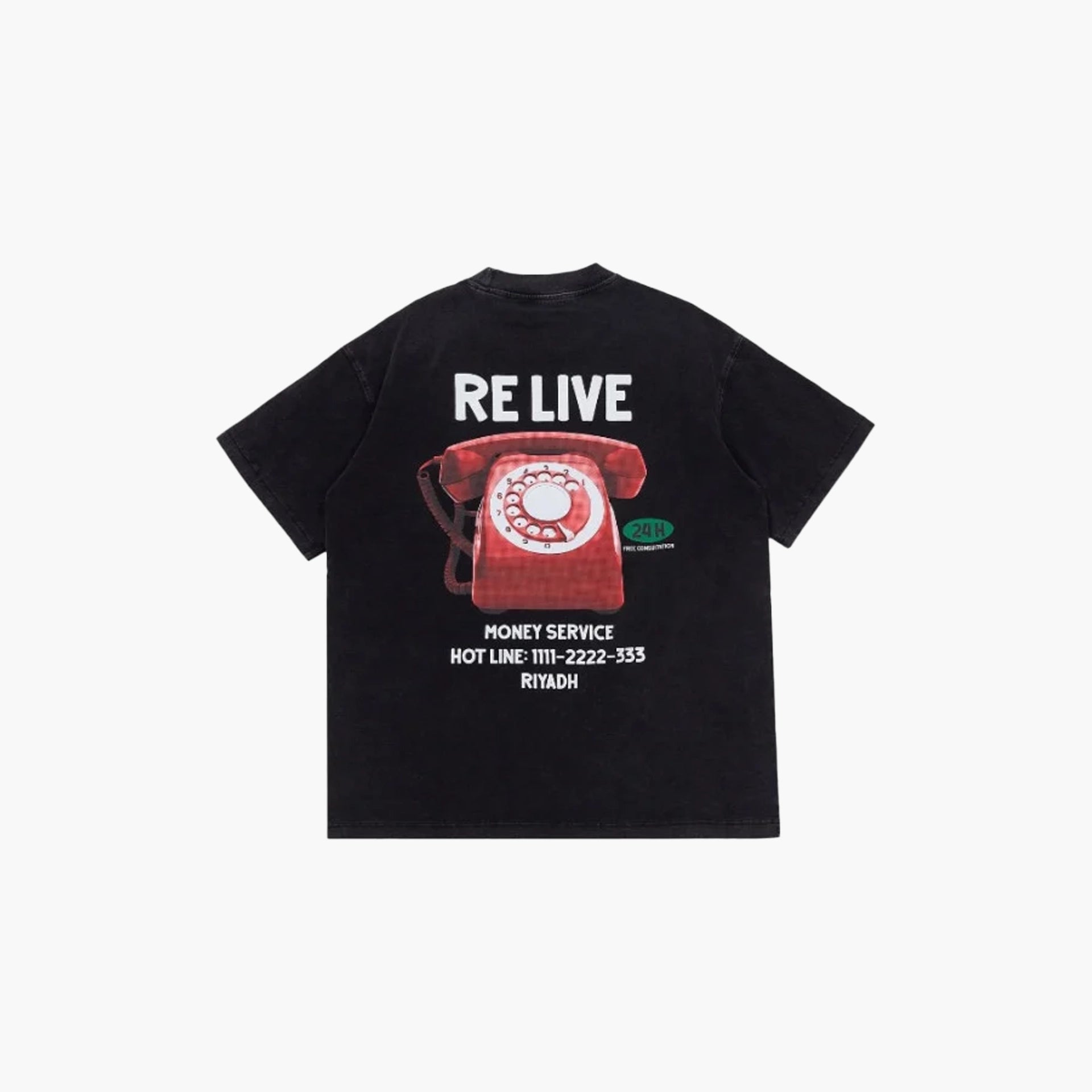 Unisex Black "Money Service" T-shirt by Re Live