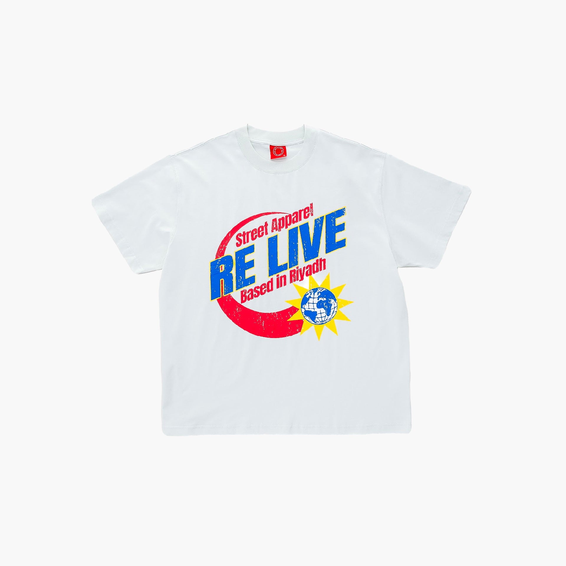 Unisex White "Street Apparel" T-shirt by Re Live