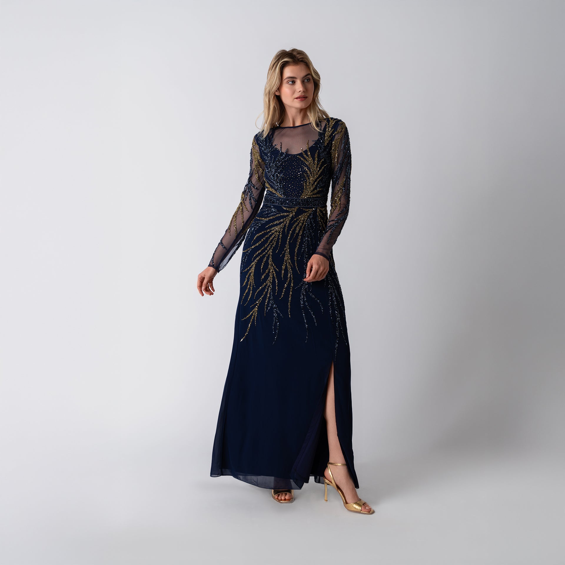 Navy Blue Paige Gown by Raishma