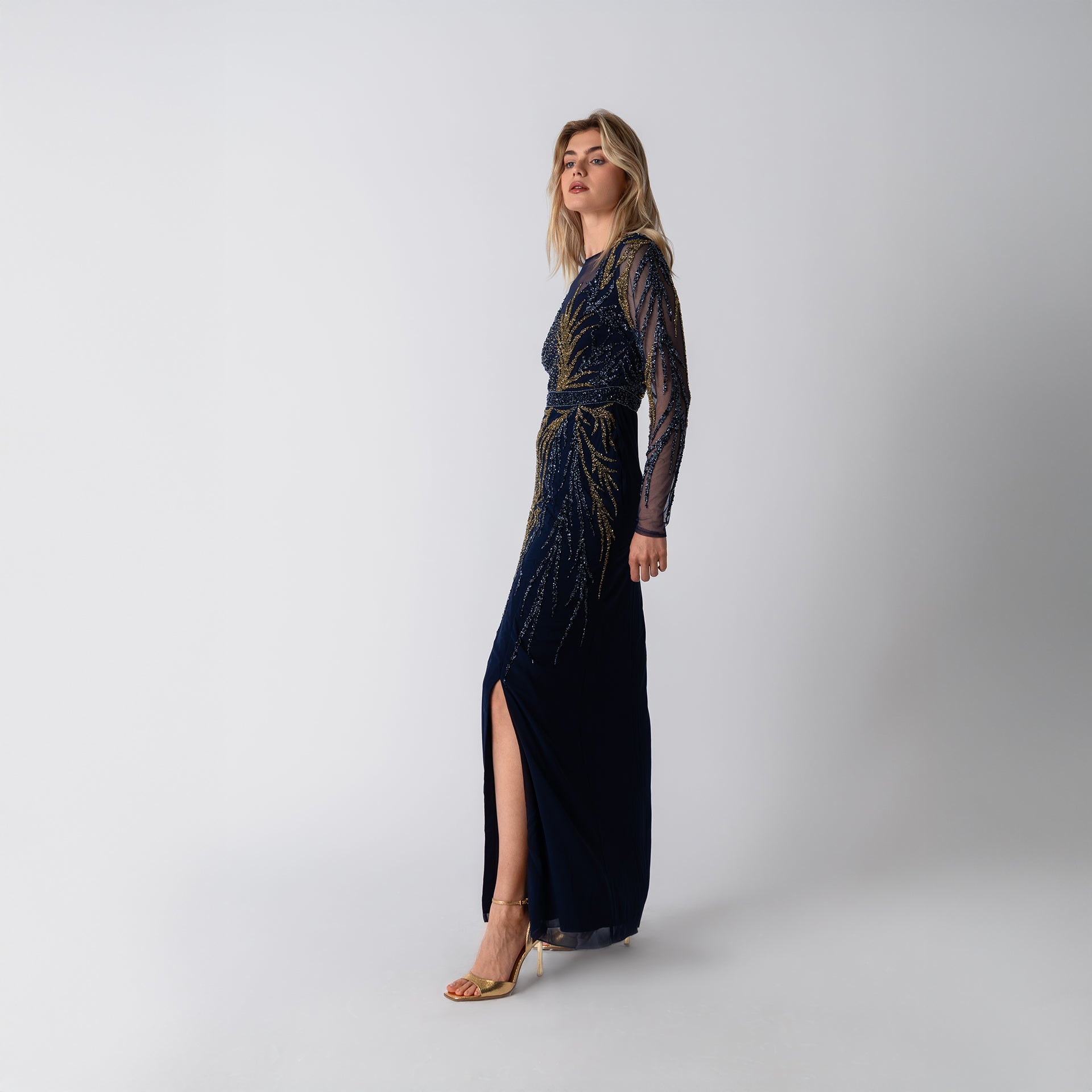 Navy Blue Paige Gown by Raishma