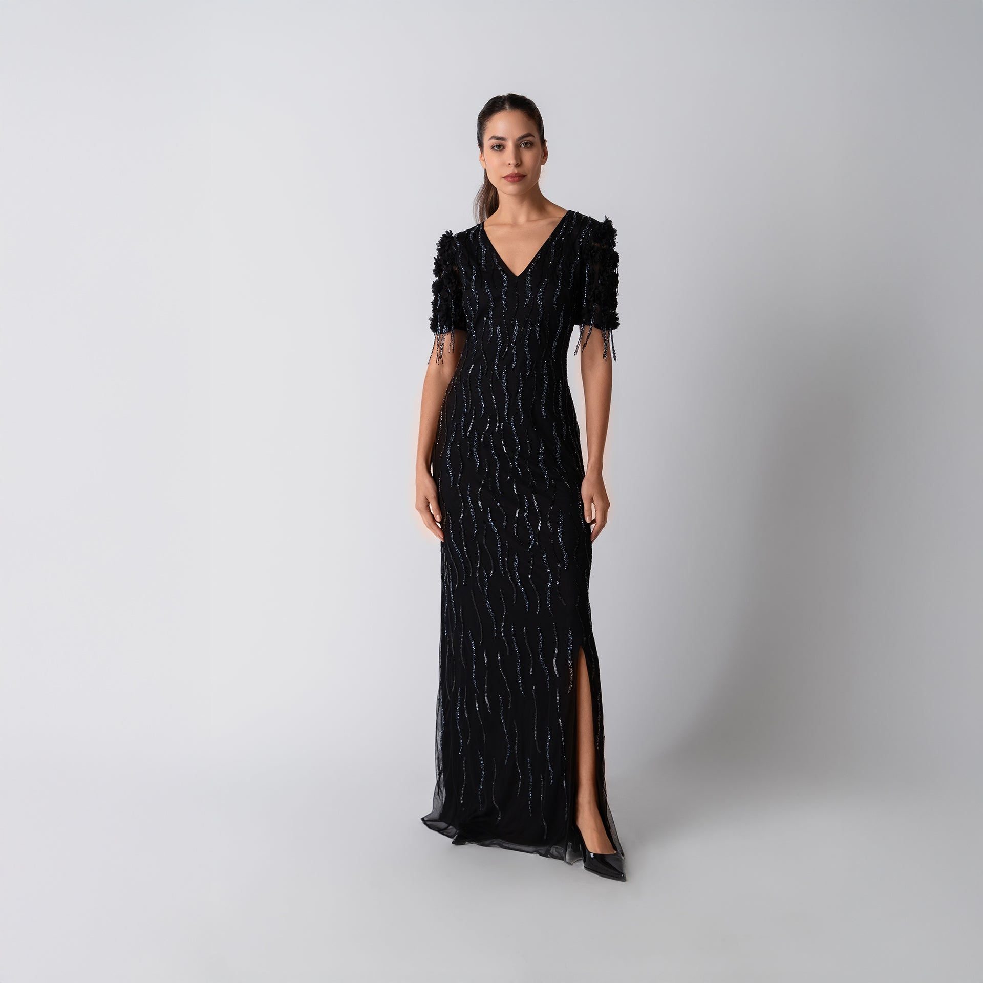 Black Francesca Gown by Raishma