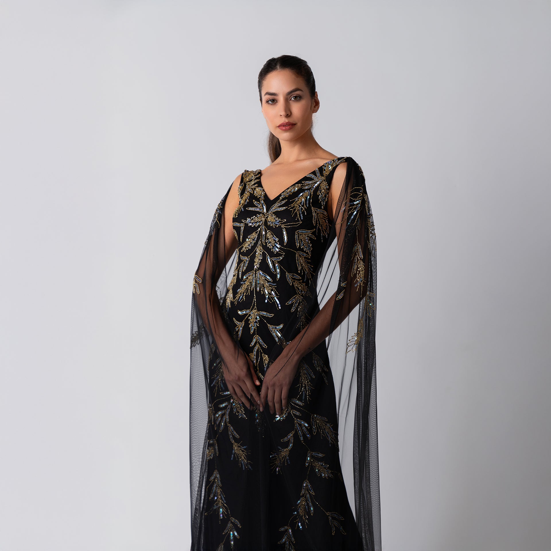 Black Clara Gown by Raishma