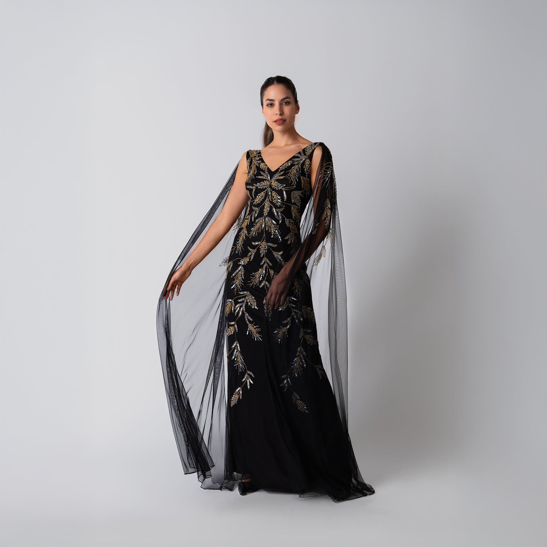 Black Clara Gown by Raishma