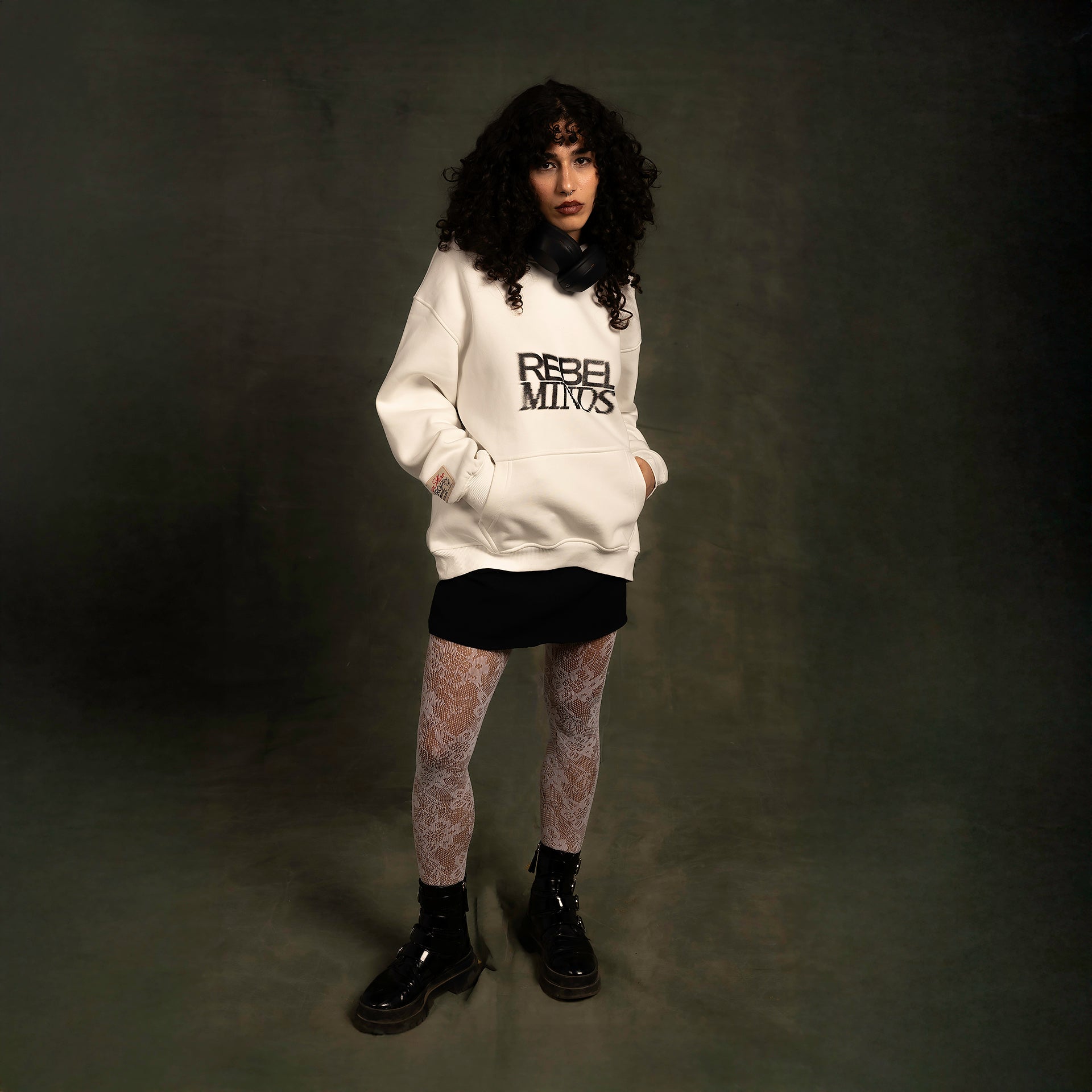 White Rebel Minds Hoodie By In Your Shoe