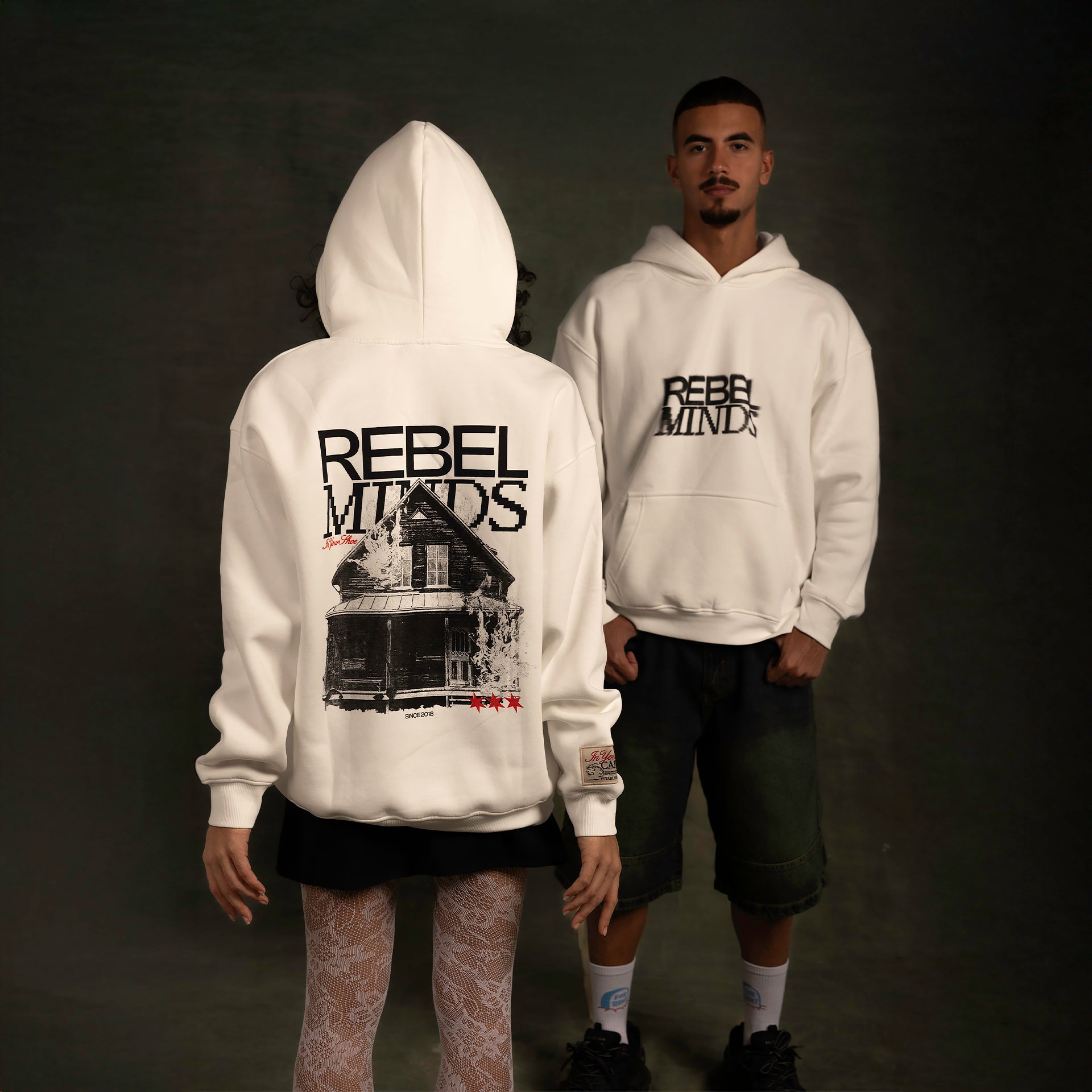 White Rebel Minds Hoodie By In Your Shoe