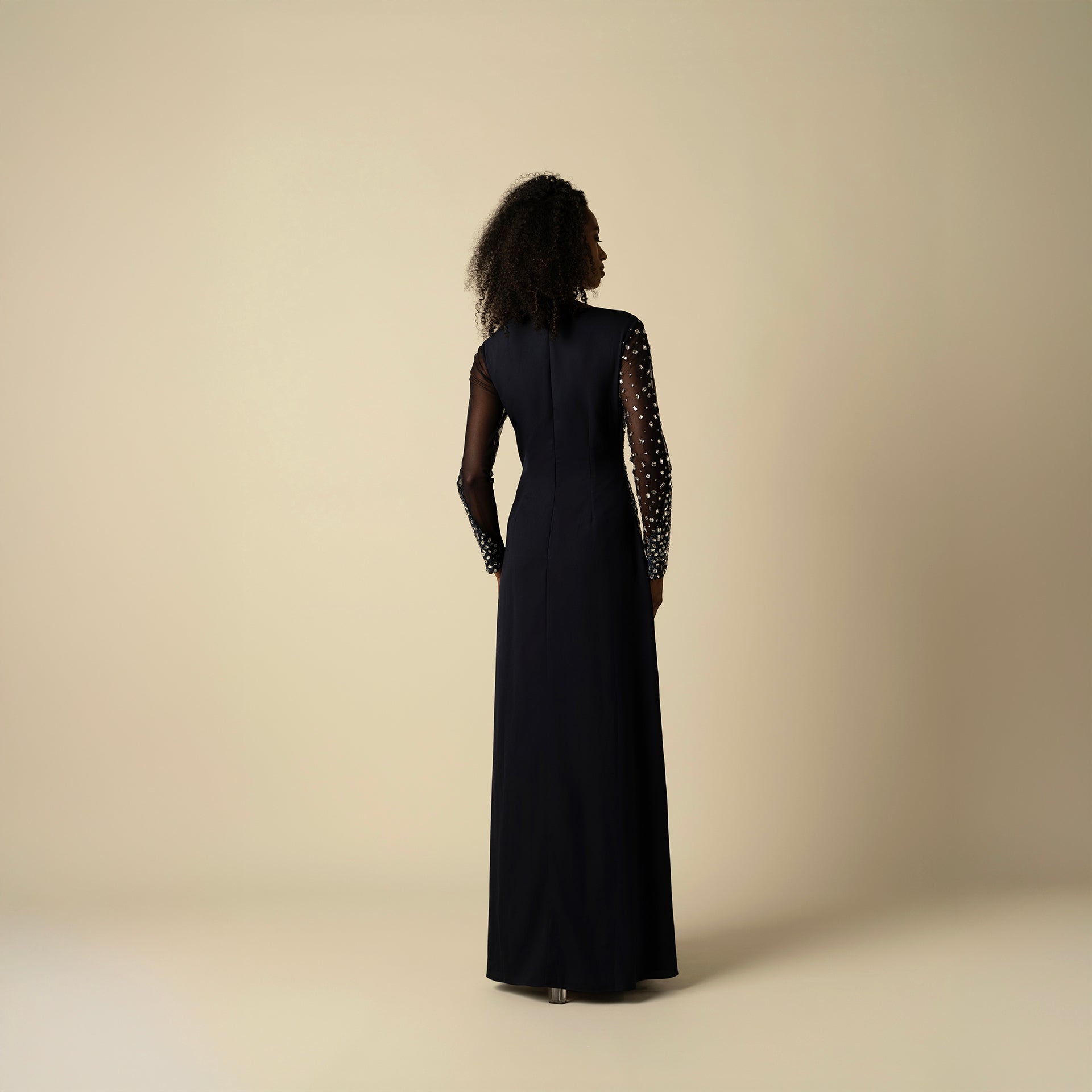 Navy Blue Cyra Gown by Raishma