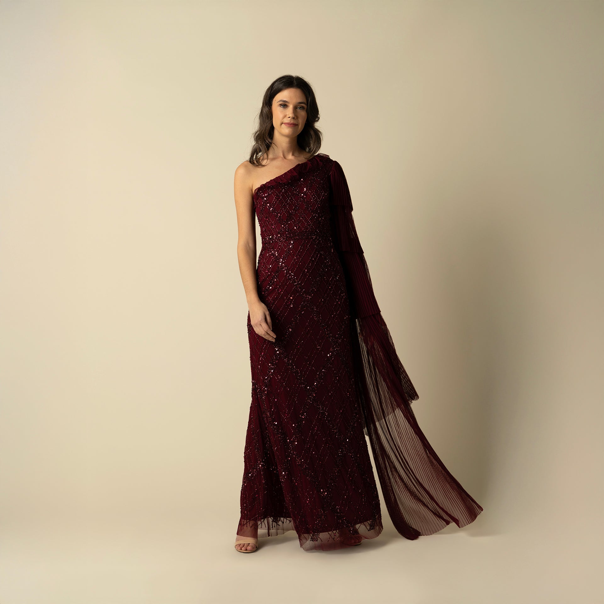 Burgundy Leilani Gown by Raishma