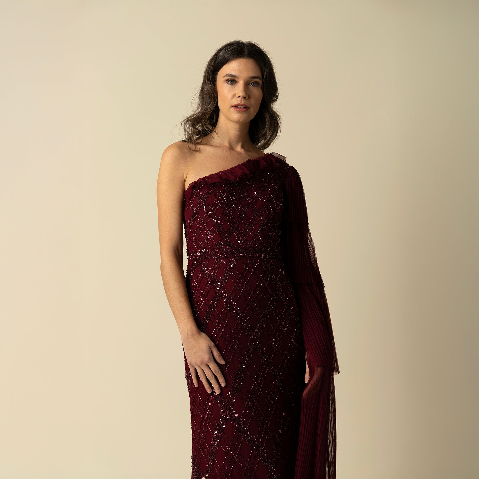 Burgundy Leilani Gown by Raishma