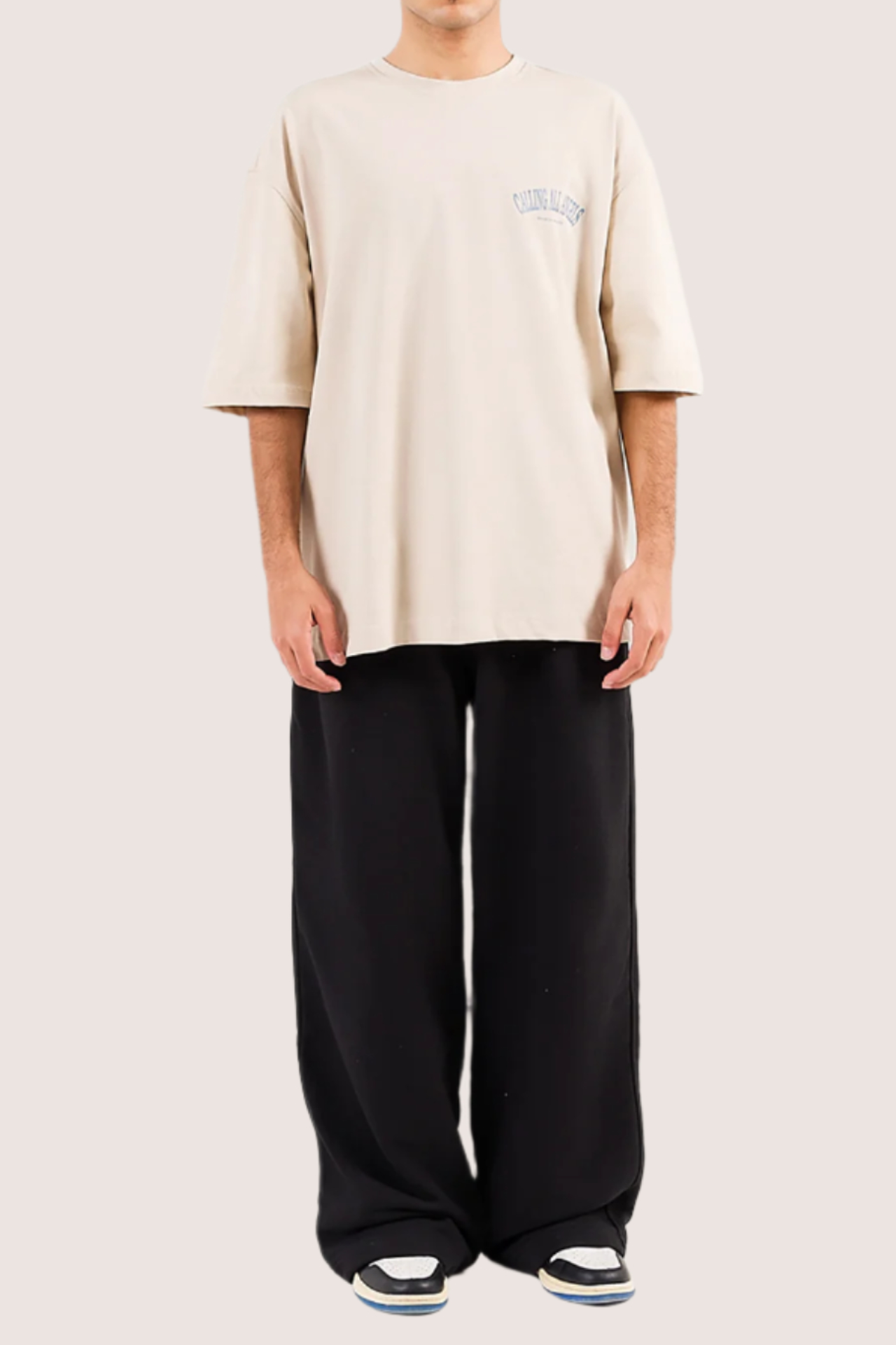 Beige Cotton Lointain Souvenir T-shirt by Calling All Angels