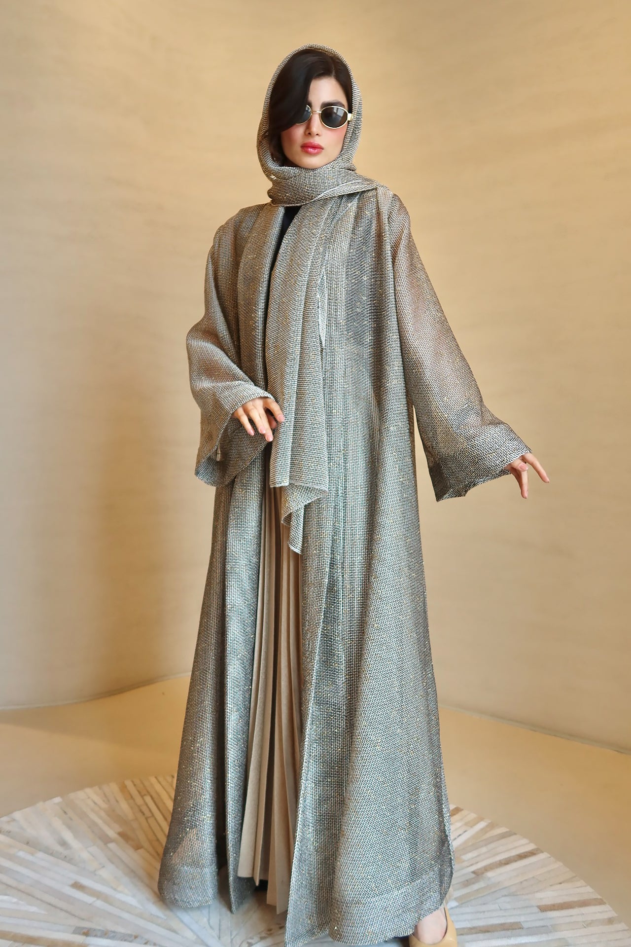 Gray Shine Abaya by F.Lounge