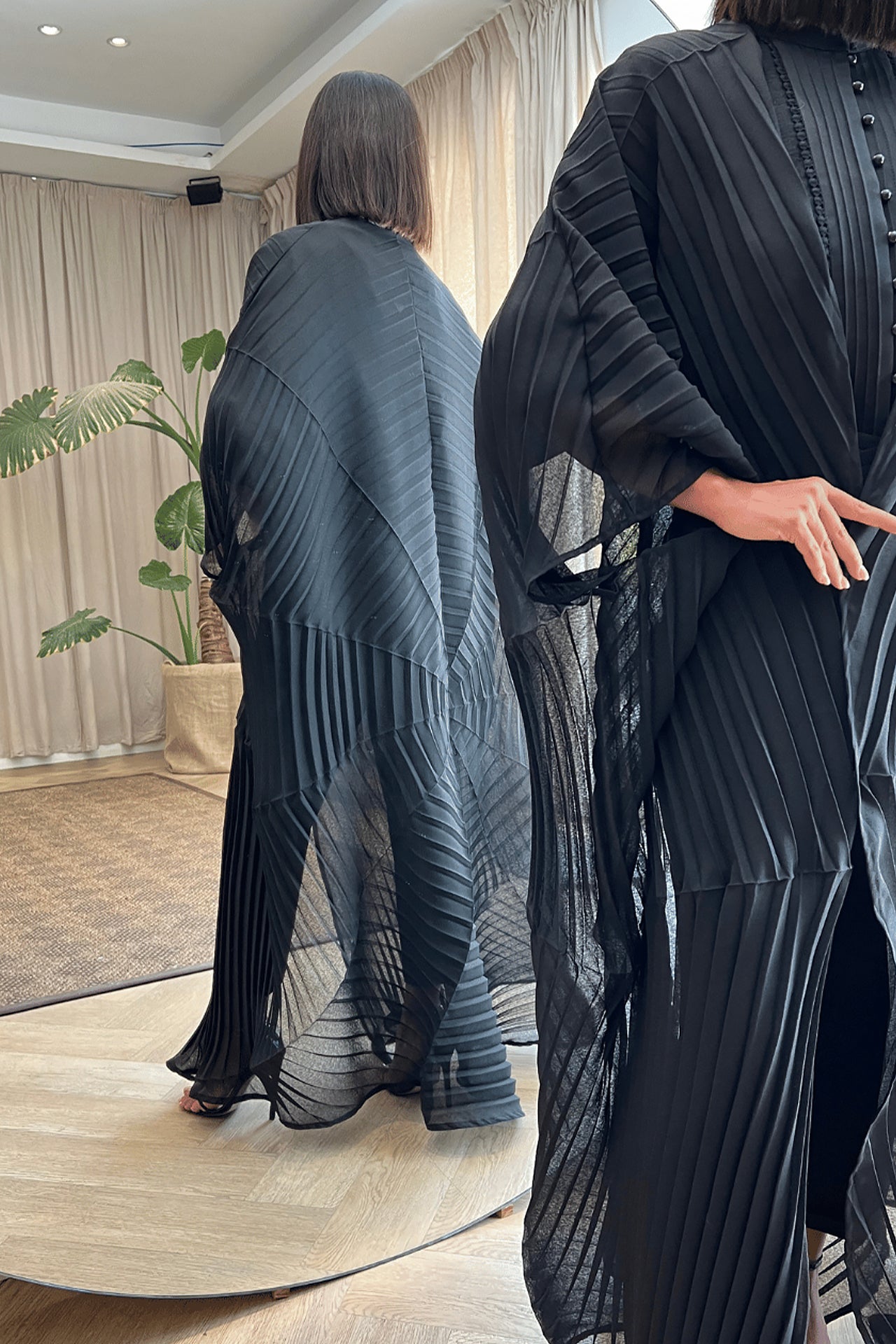 Black Spider Silk Abaya by F.Lounge