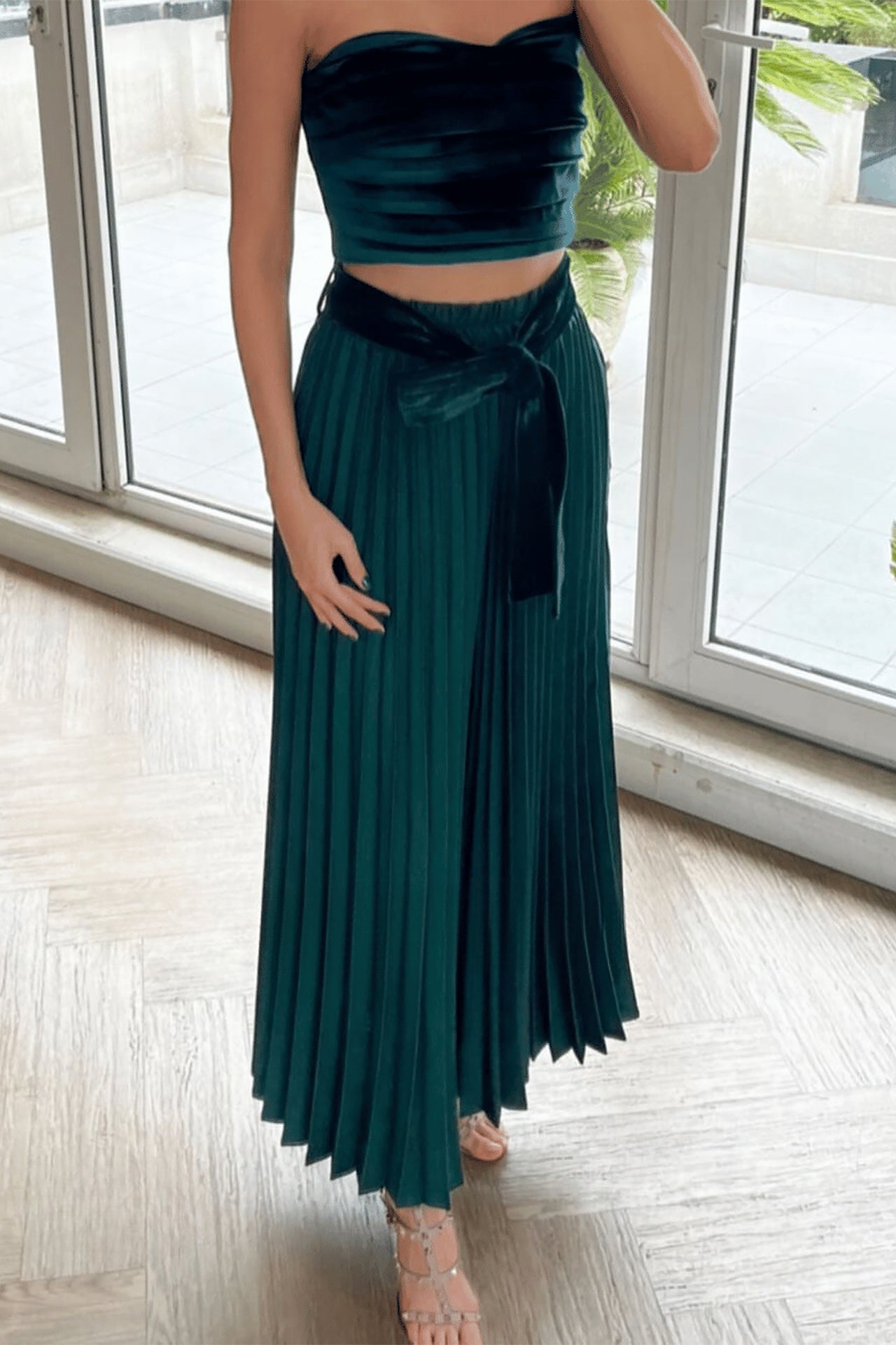 Green Sunny Pleated Pants by F.Lounge