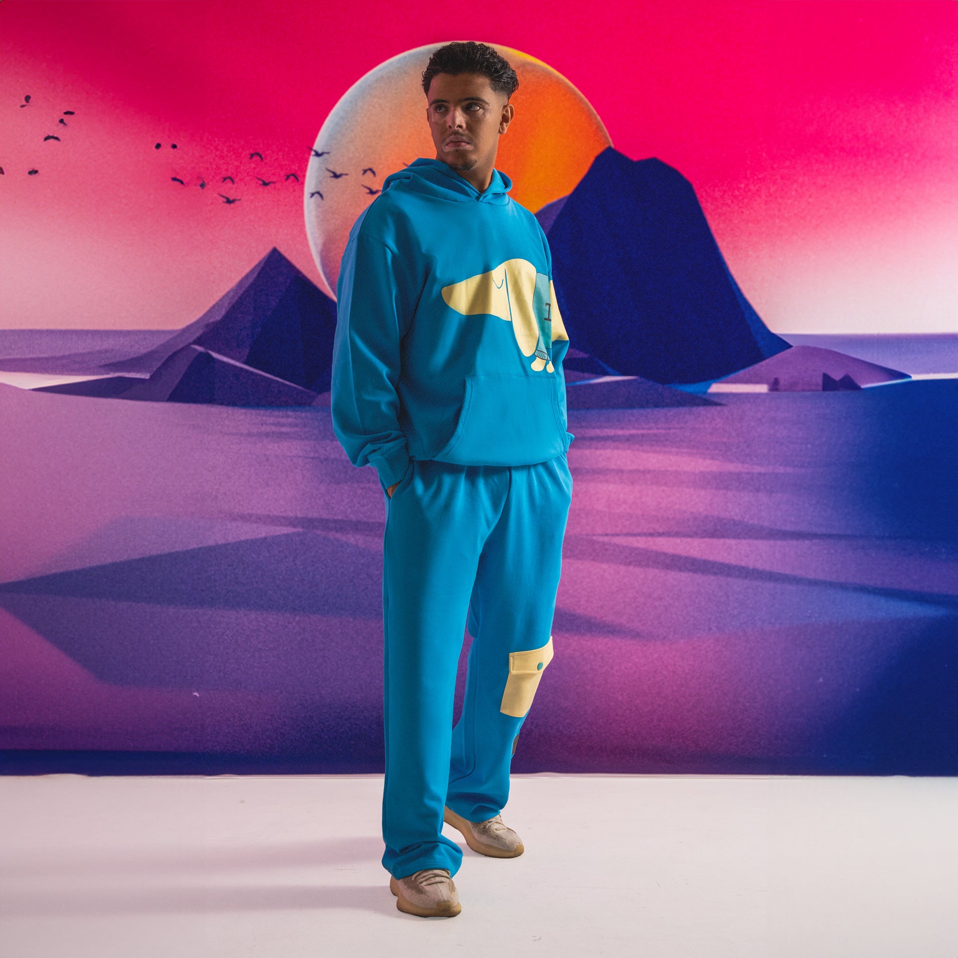 Unisex Blue "Dog" Tracksuit by Triple Four