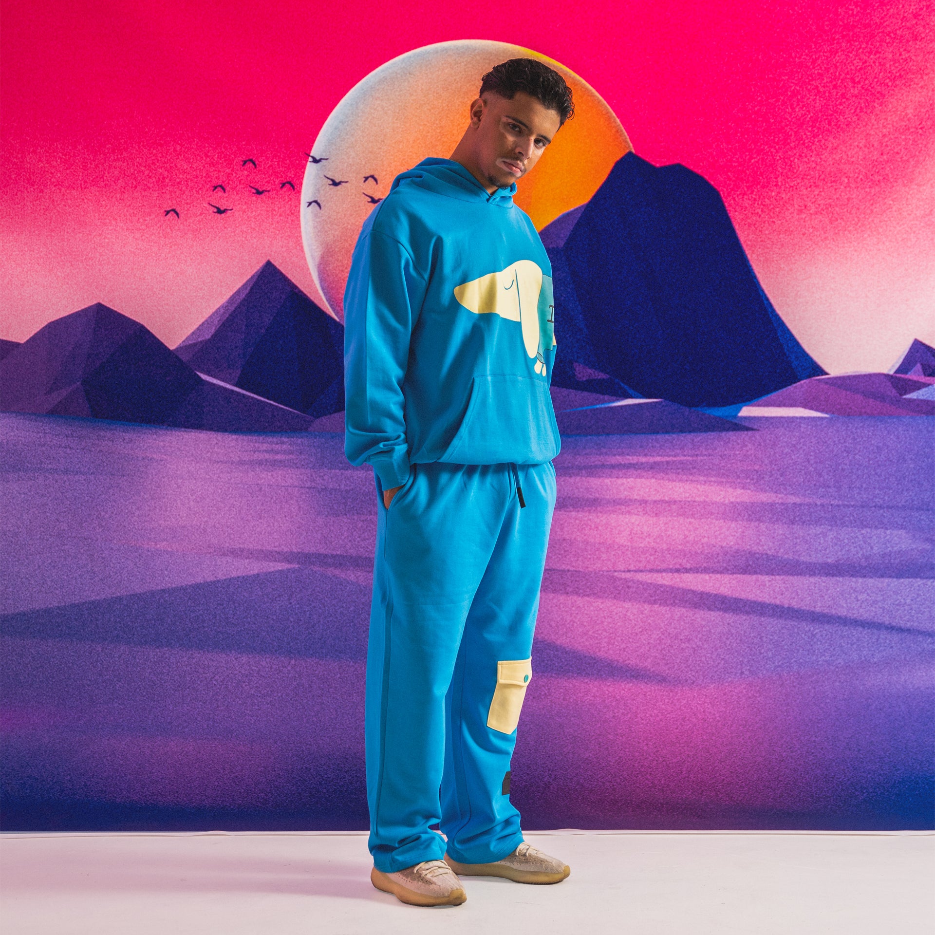 Blue "Dog" Tracksuit by Triple Four