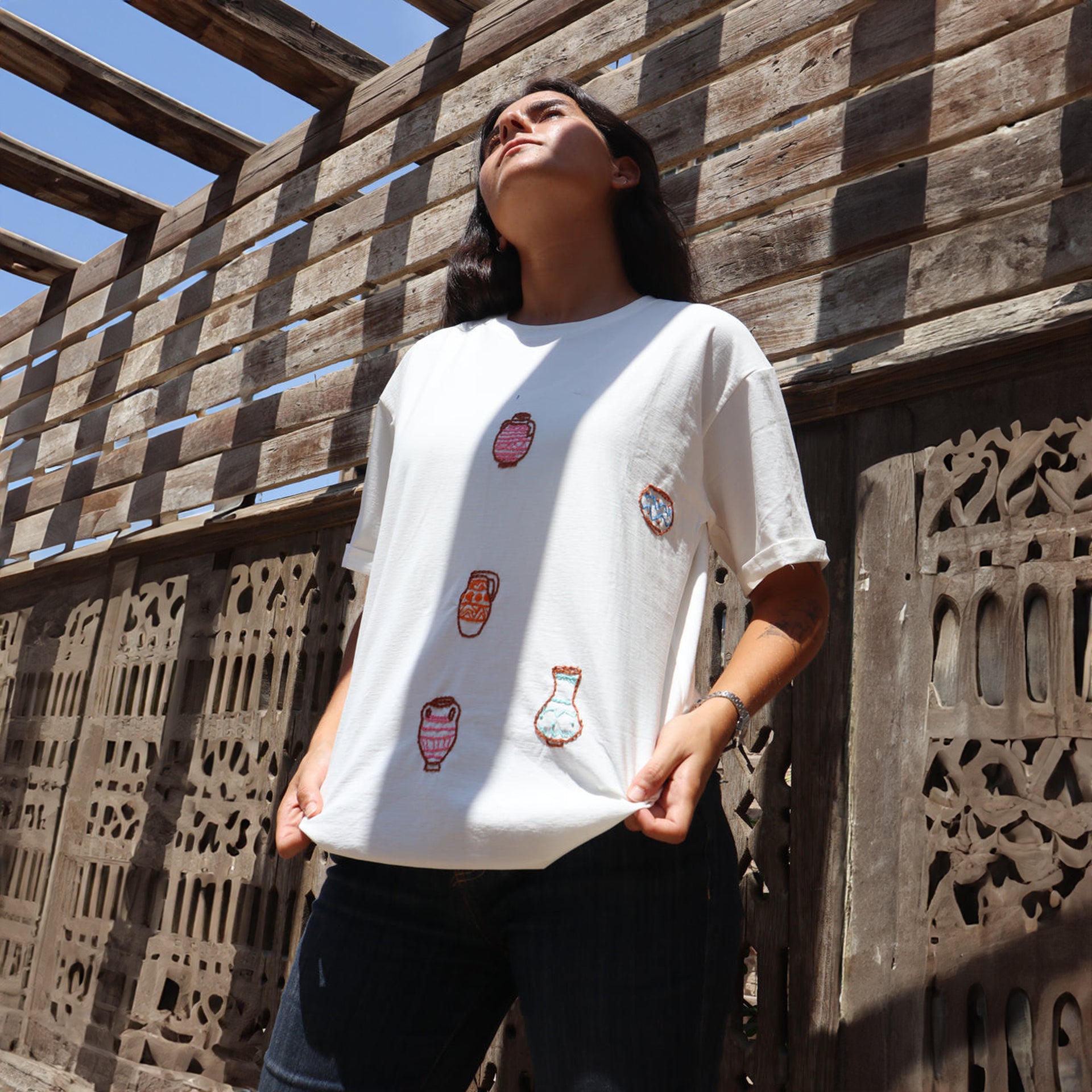 Olal T-shirt in White by FUFA