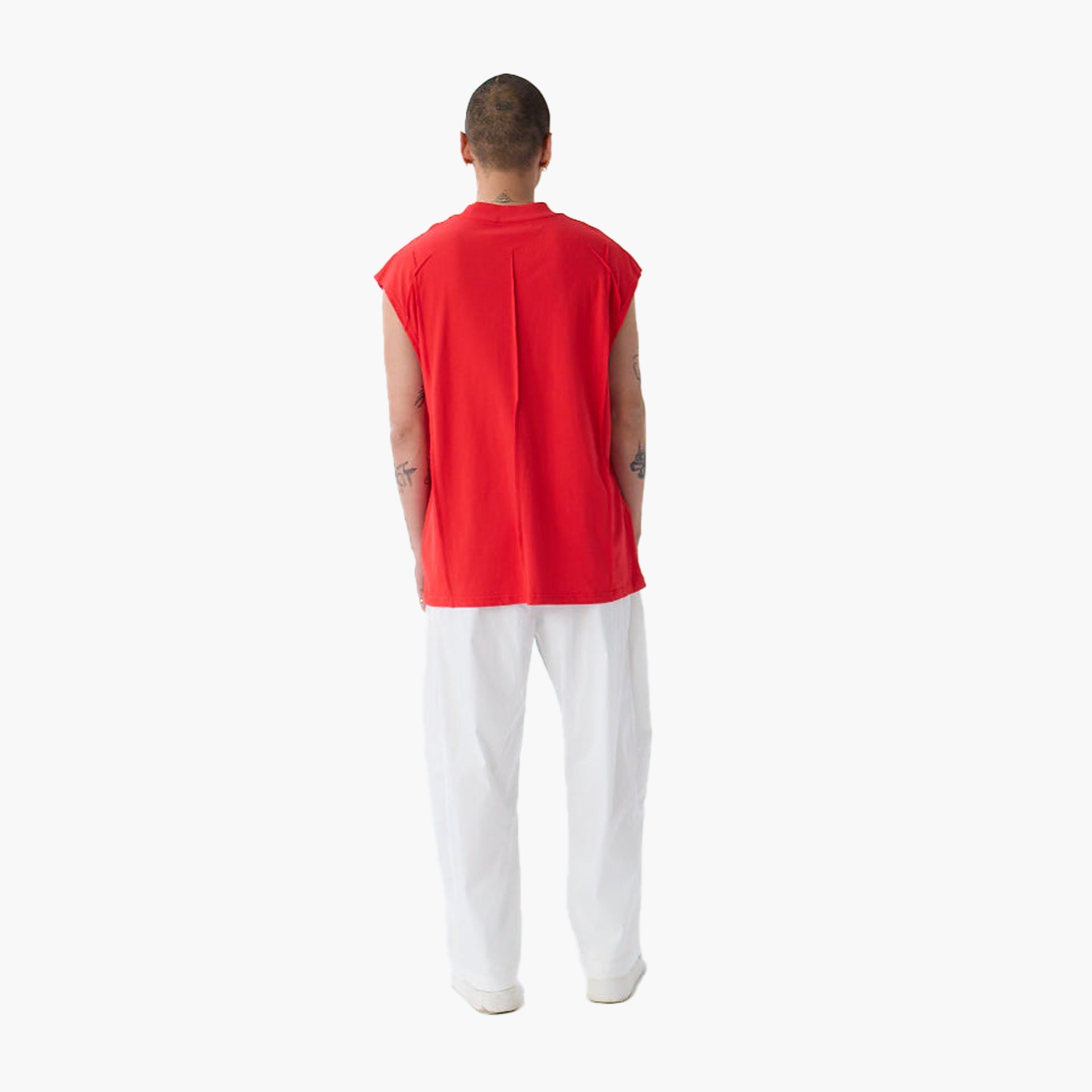 Red Oversized Tank Top From Triple Four