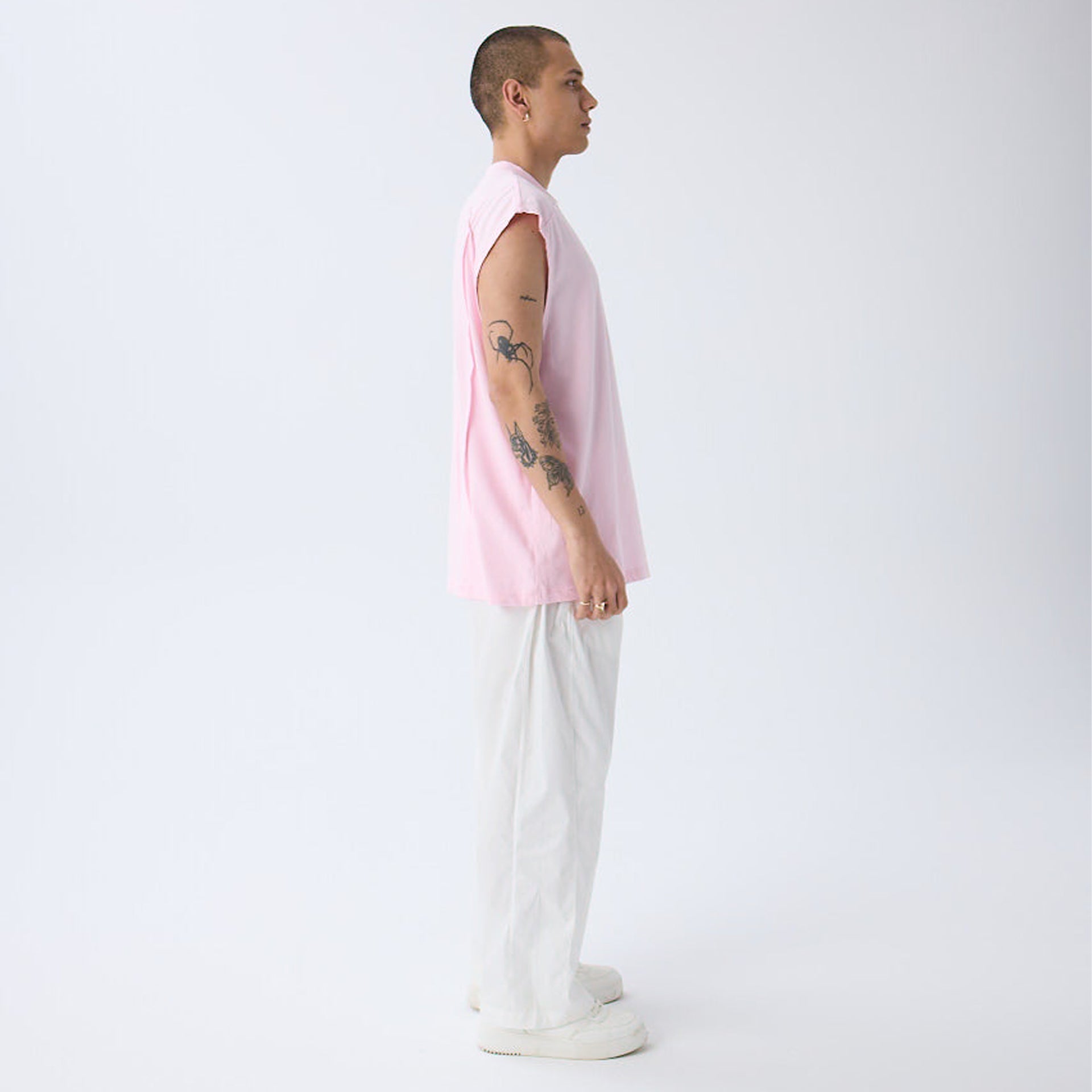 Pink Oversized Tank Top From Triple Four