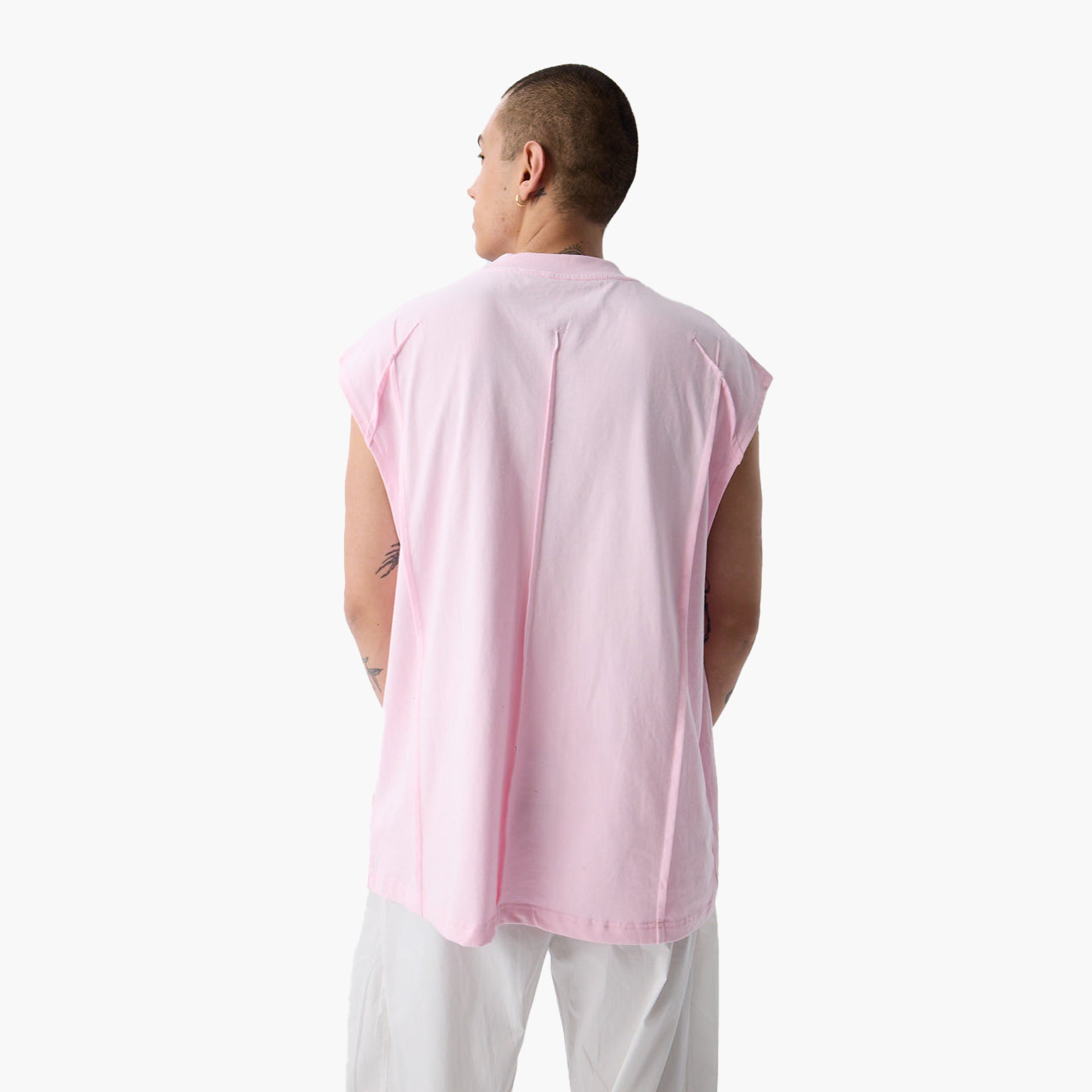 Pink Oversized Tank Top From Triple Four