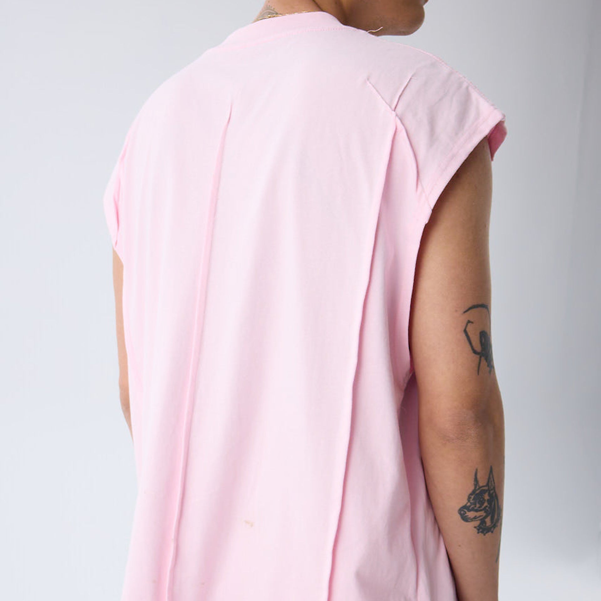 Pink Oversized Tank Top From Triple Four