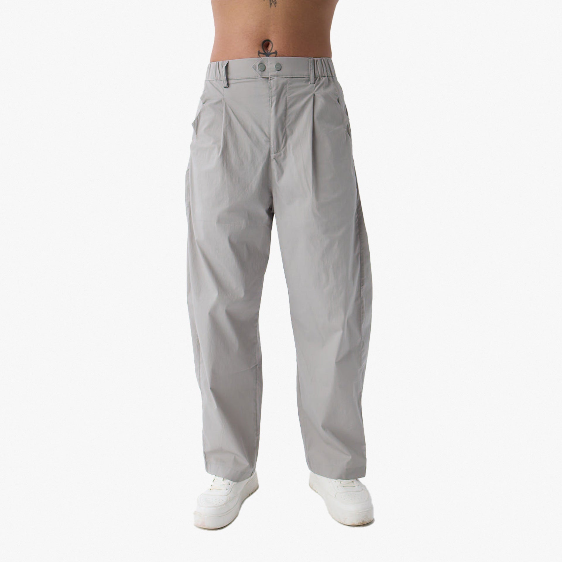 Light Gray Classic Pants From Triple Four