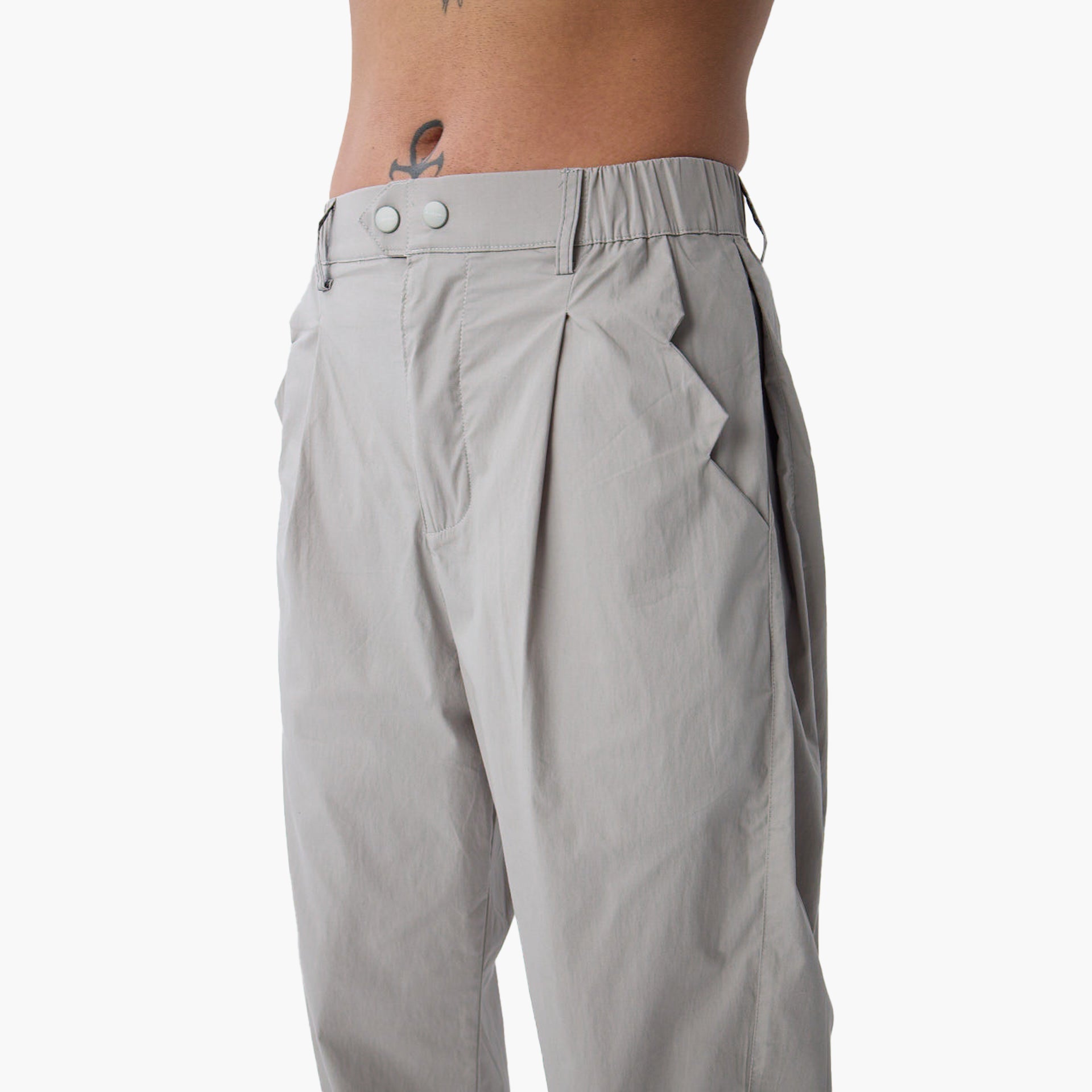 Light Gray Classic Pants From Triple Four